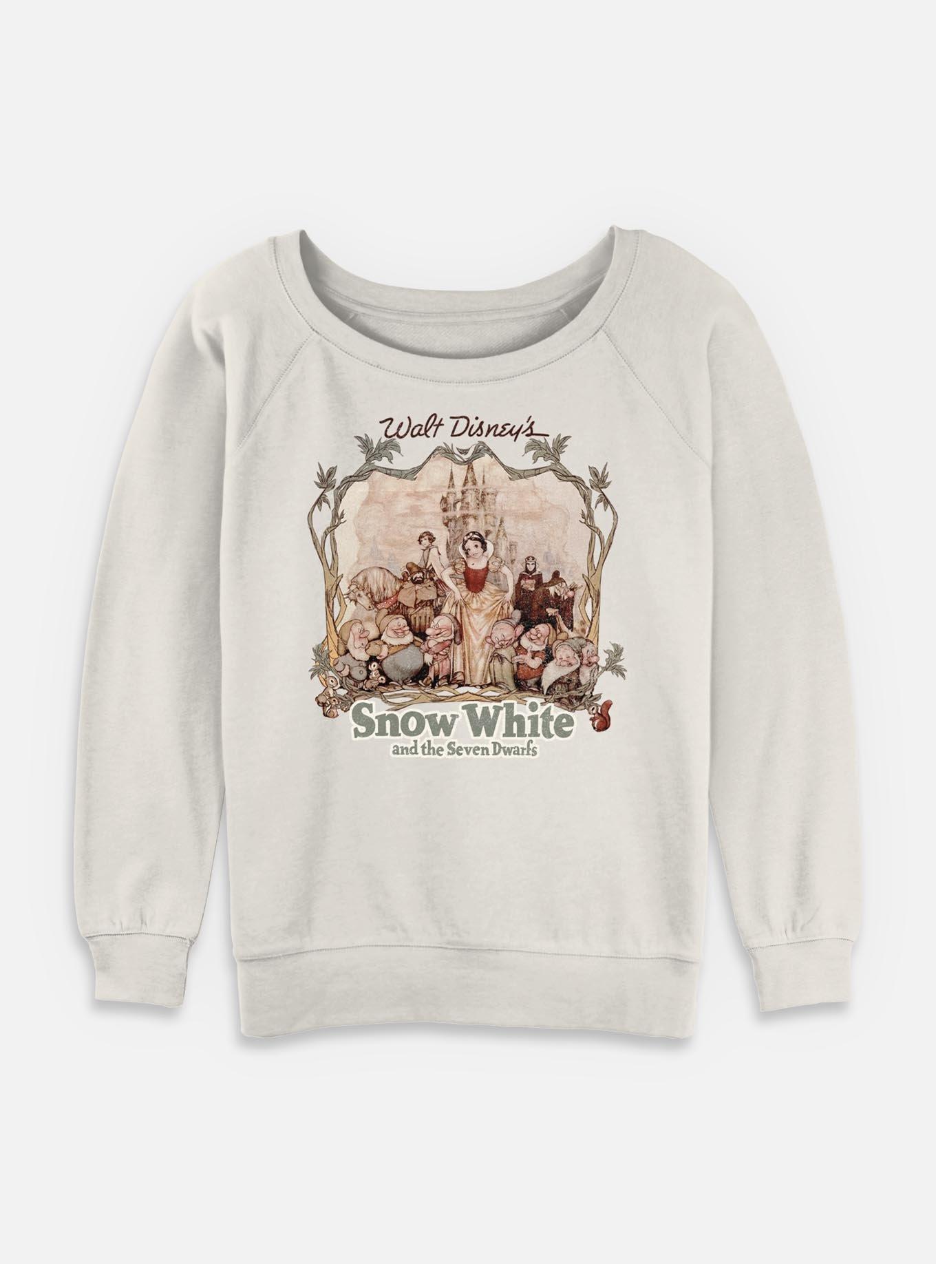 Disney Snow White and the Seven Dwarfs Retro Portrait Womens Slouchy Sweatshirt, , hi-res