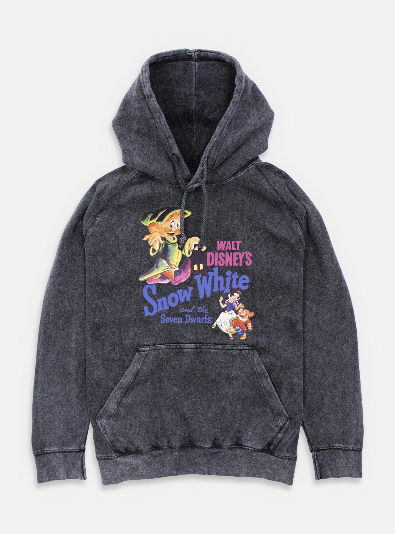 Disney Snow White and the Seven Dwarfs Dwarf Illustration Retro Mineral Wash Hoodie, , hi-res