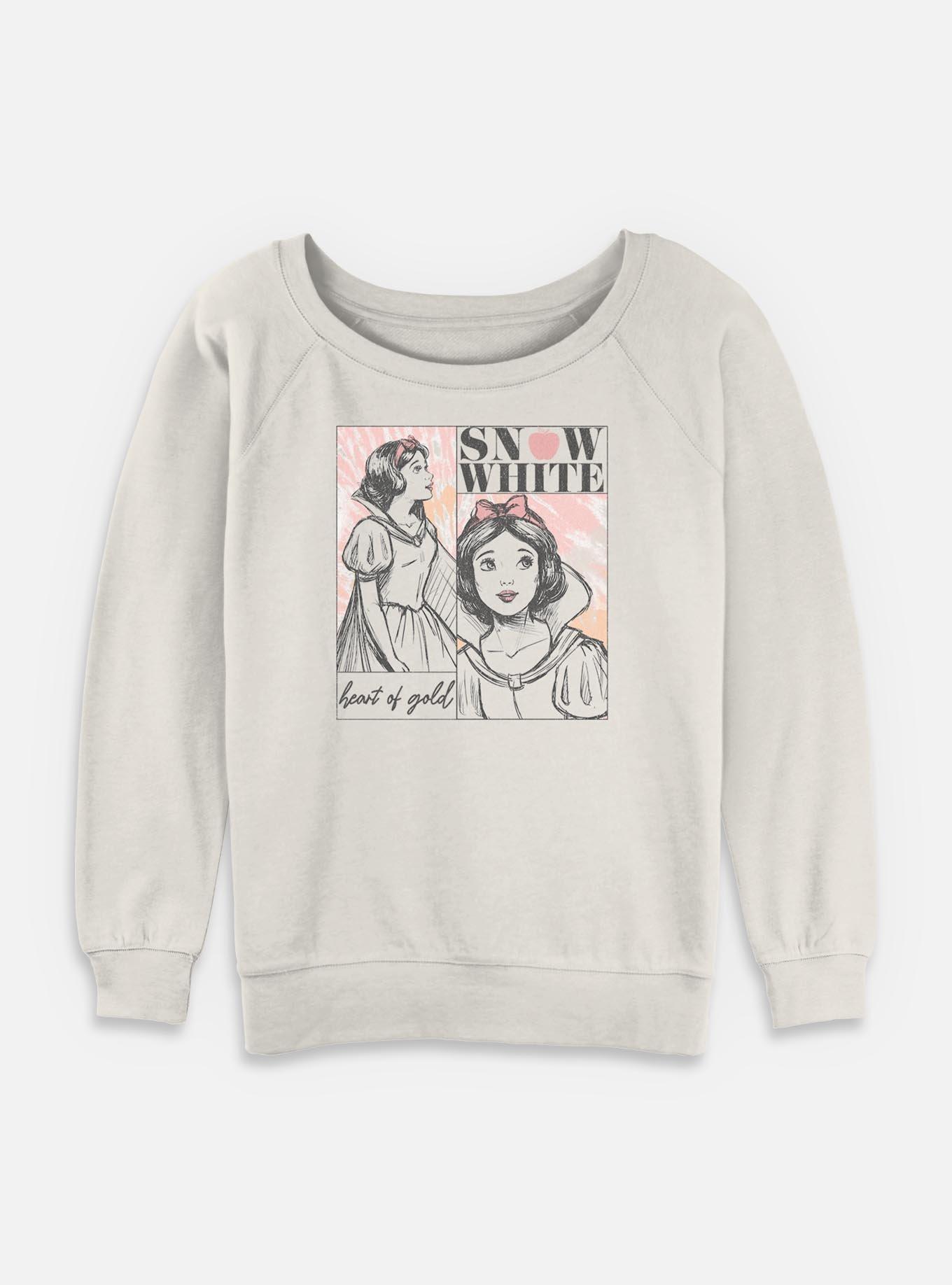 Disney Snow White and the Seven Dwarfs Heart Of Gold Illustration Womens Slouchy Sweatshirt, , hi-res