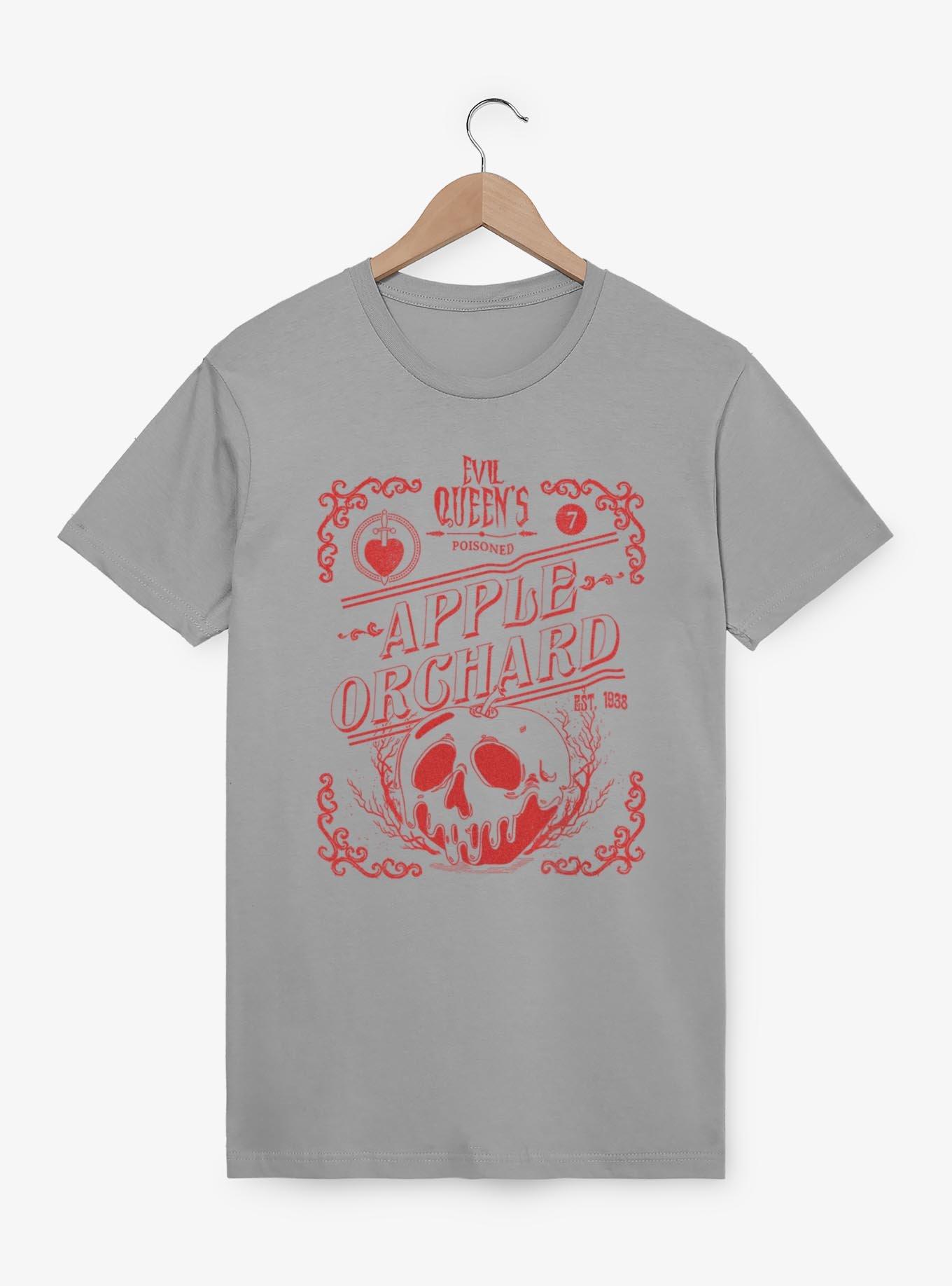 Disney Snow White and the Seven Dwarfs Evil Queen Apple Orchard Garment Dye T-Shirt, GREY, hi-res