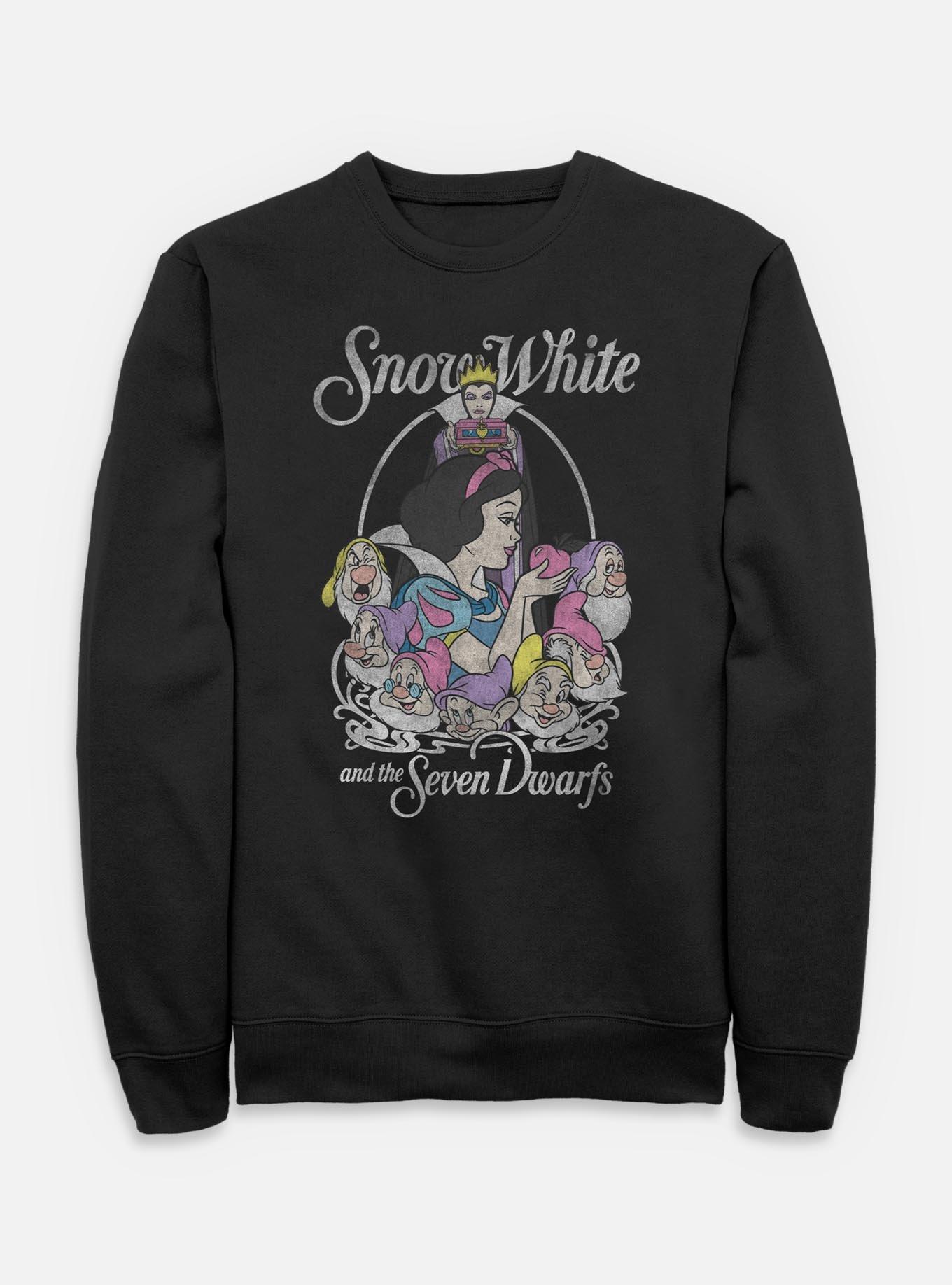 Disney Snow White and the Seven Dwarfs Retro Classic Sweatshirt, BLACK, hi-res