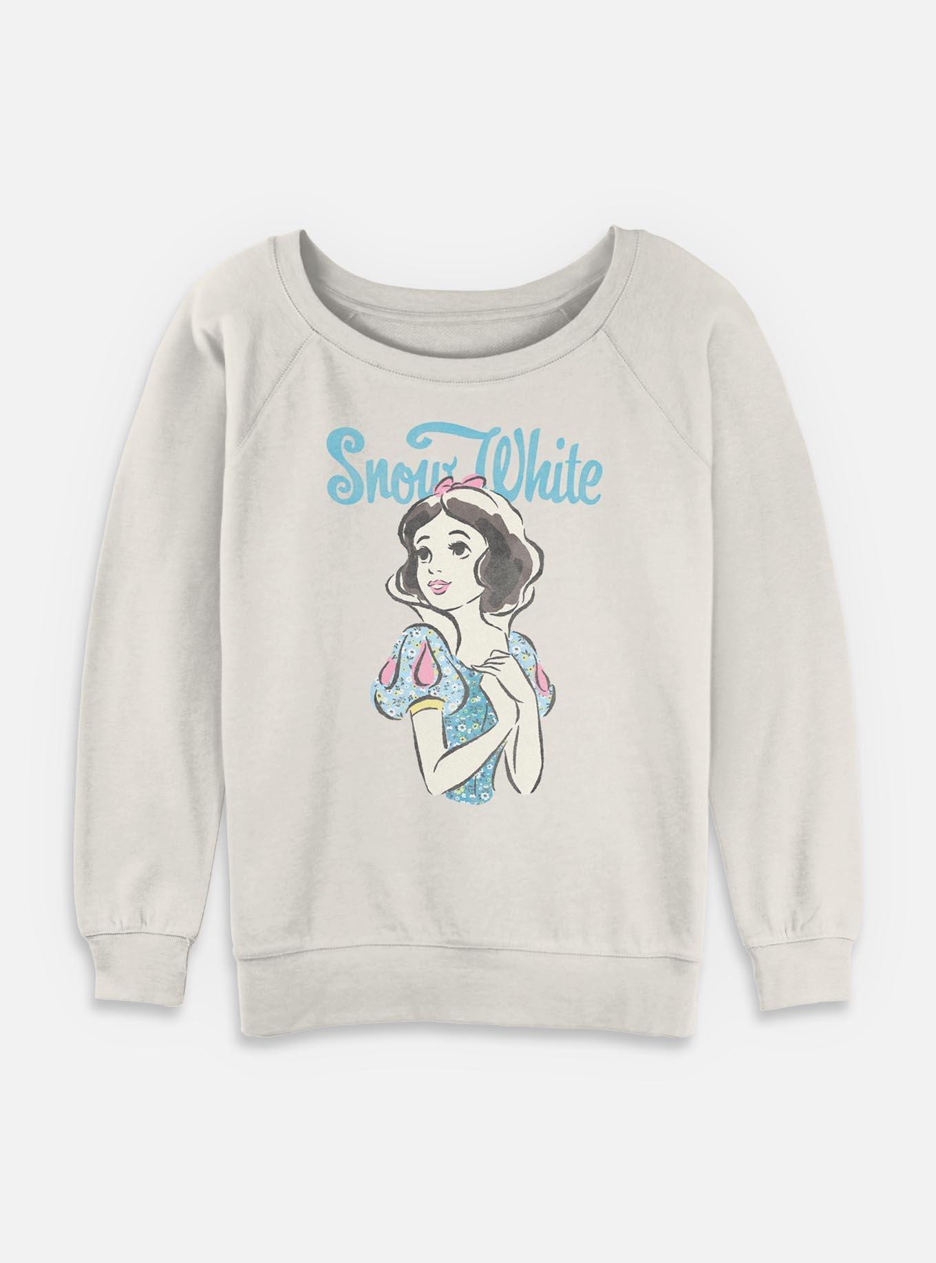 Disney Snow White and the Seven Dwarfs Floral Snow Womens Slouchy Sweatshirt, , hi-res