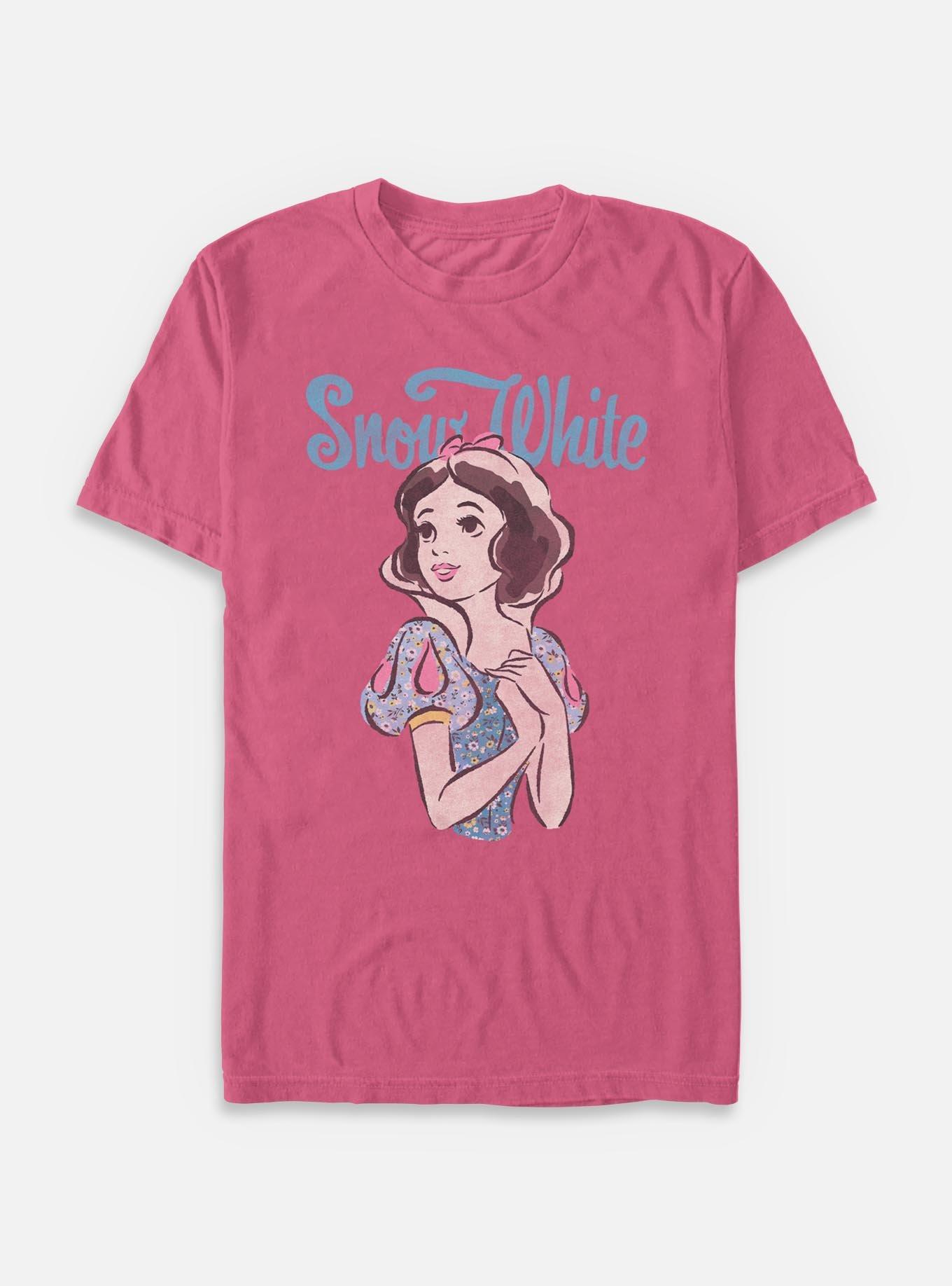 Disney Snow White and the Seven Dwarfs Floral Snow Garment Dye T-Shirt, CRNCHBERRY, hi-res
