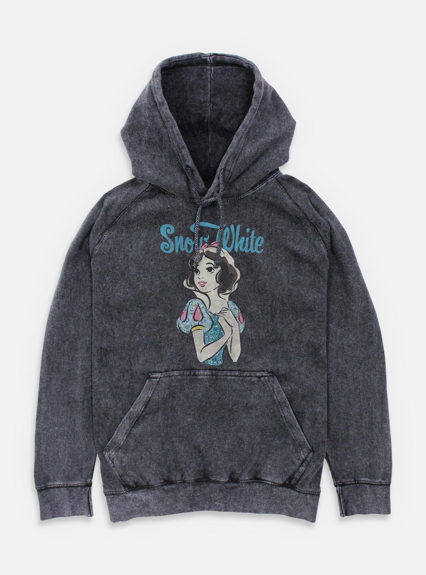 Disney Snow White and the Seven Dwarfs Floral Snow Mineral Wash Hoodie, , hi-res