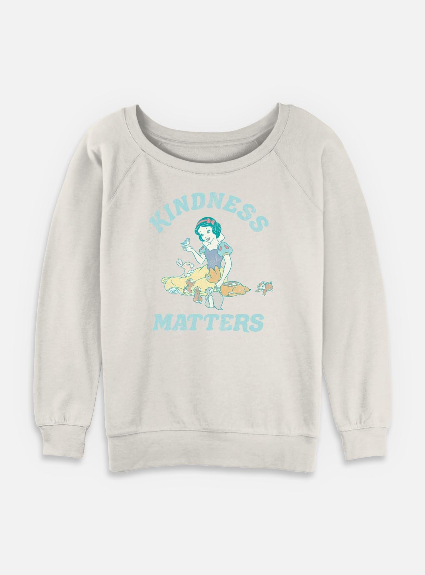 Disney Snow White and the Seven Dwarfs Kindness Matters Womens Slouchy Sweatshirt, , hi-res