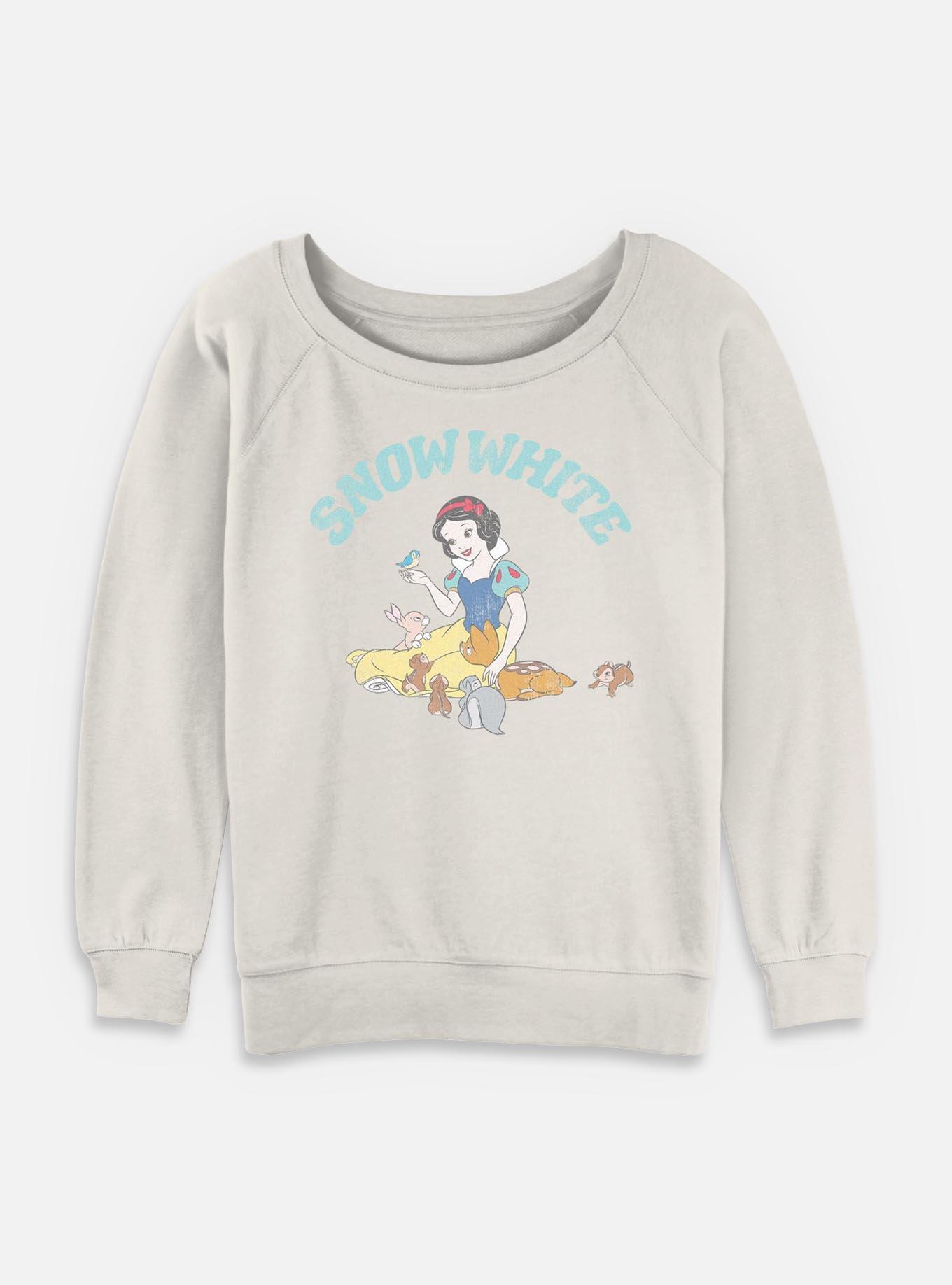 Disney Snow White and the Seven Dwarfs Woodland Animals Womens Slouchy Sweatshirt, , hi-res