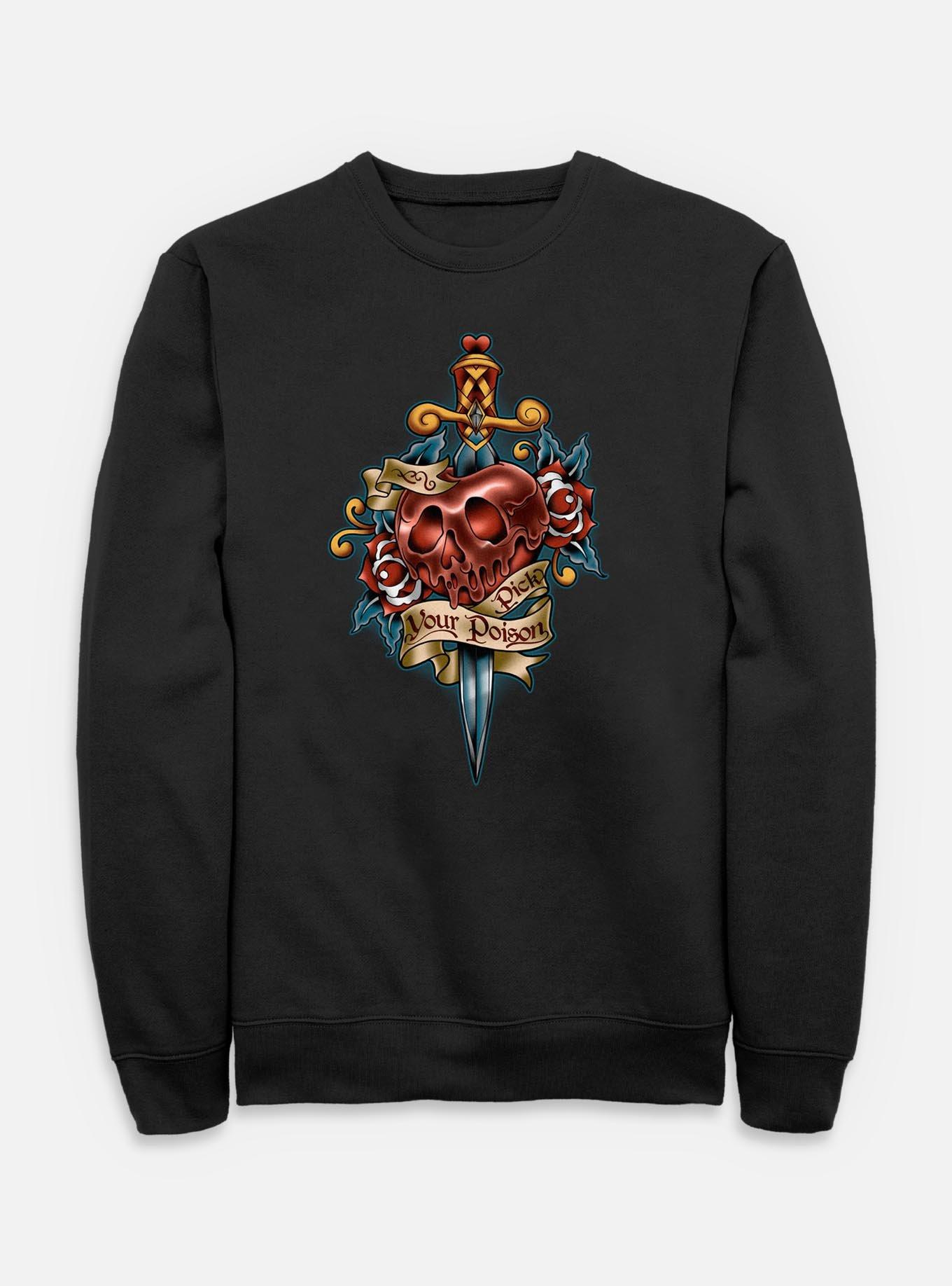 Disney Snow White and the Seven Dwarfs Pick Your Poison Tattoo Style Sweatshirt, , hi-res