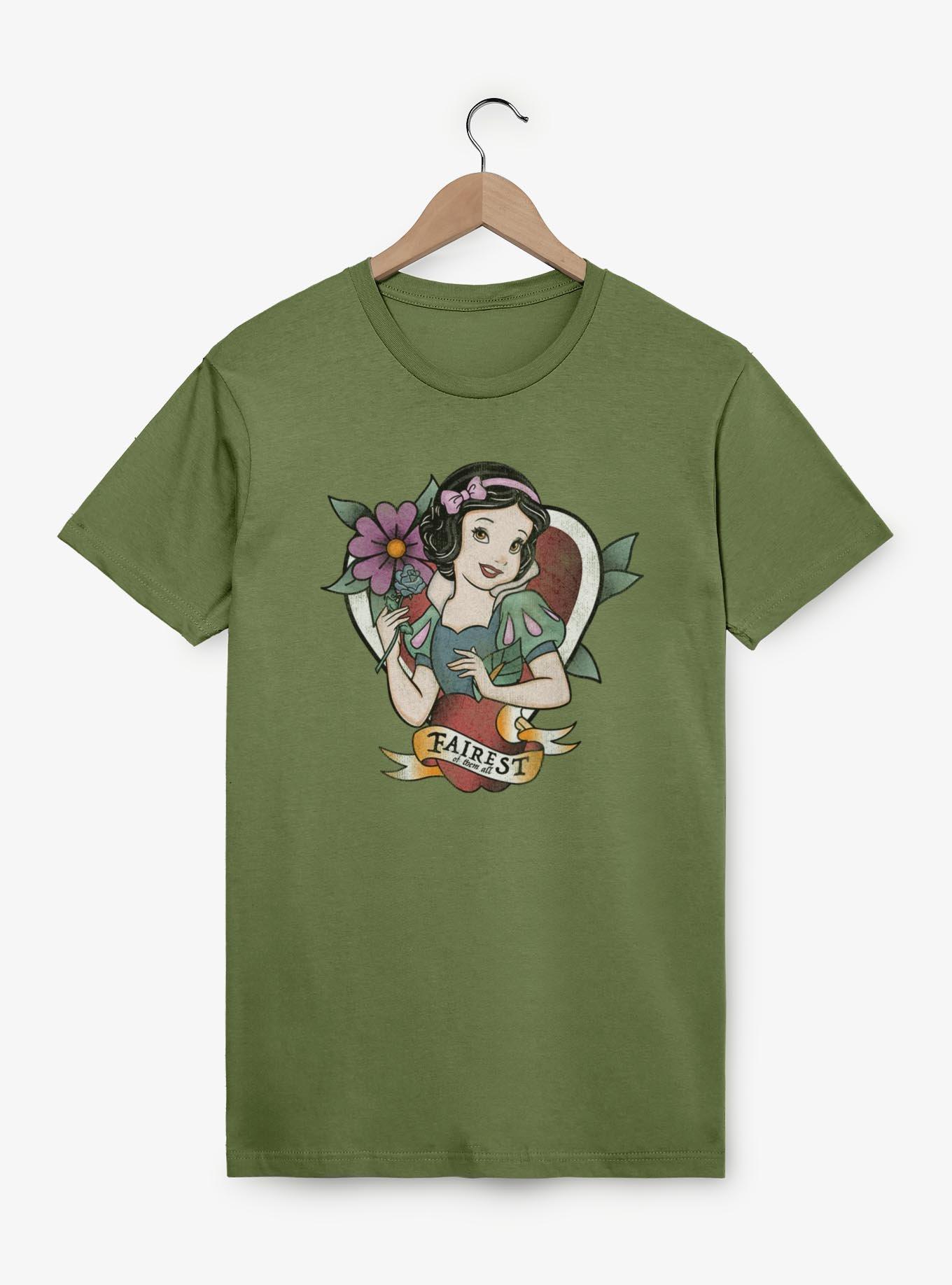 Disney Snow White and the Seven Dwarfs Fairest Tattoo Style Garment Dye T-Shirt, , hi-res