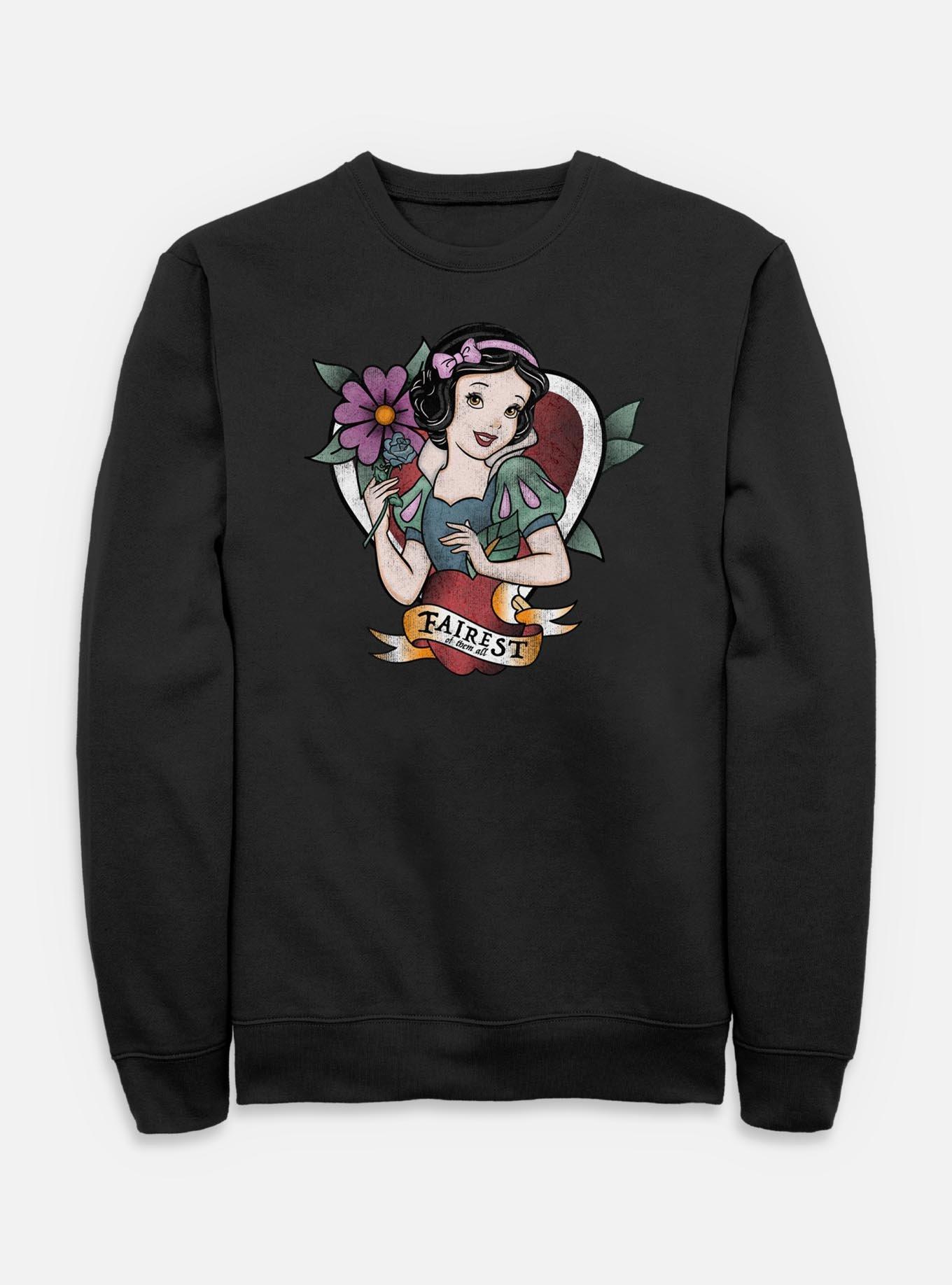 Disney Snow White and the Seven Dwarfs Fairest Tattoo Style Sweatshirt, , hi-res