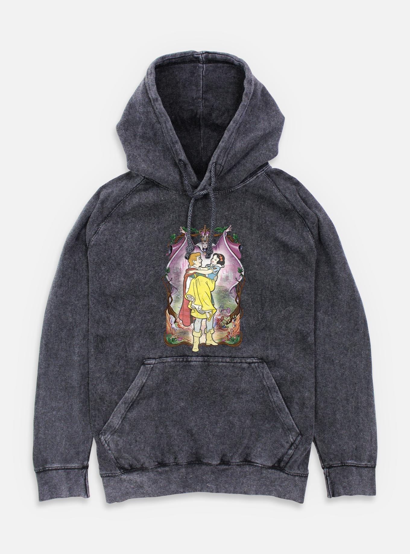 Disney Snow White and the Seven Dwarfs In Love Poster Mineral Wash Hoodie