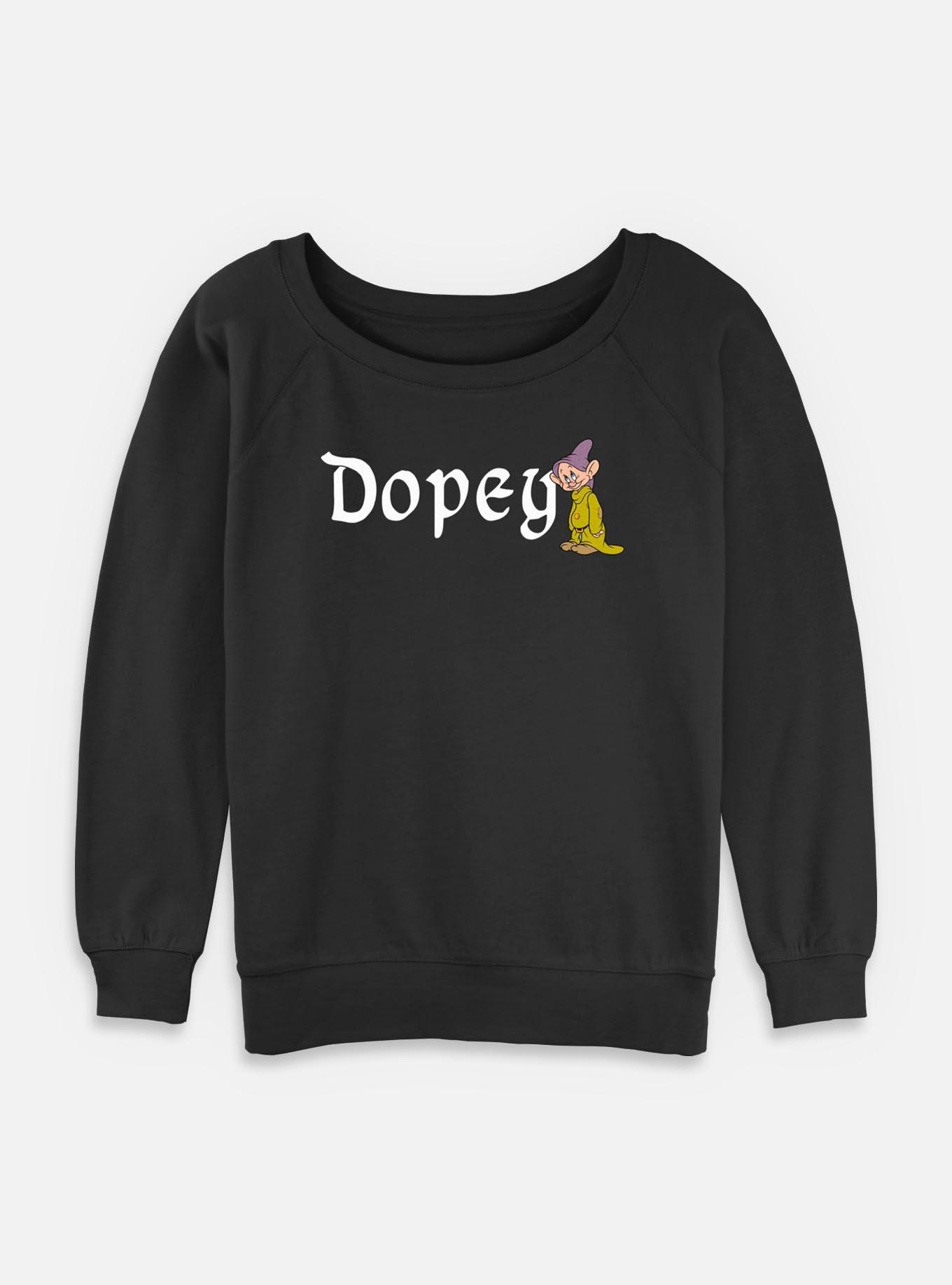 Disney Snow White and the Seven Dwarfs Dopey Character Womens Slouchy Sweatshirt,Specials : American Fashion Style Bags On Sale