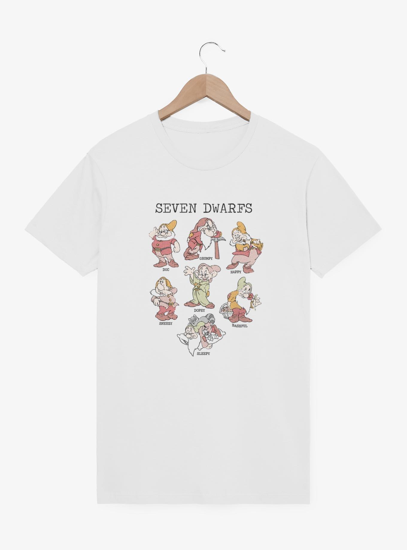 Disney Snow White and the Seven Dwarfs Seven Dwarfs Illustration T-Shirt, , hi-res