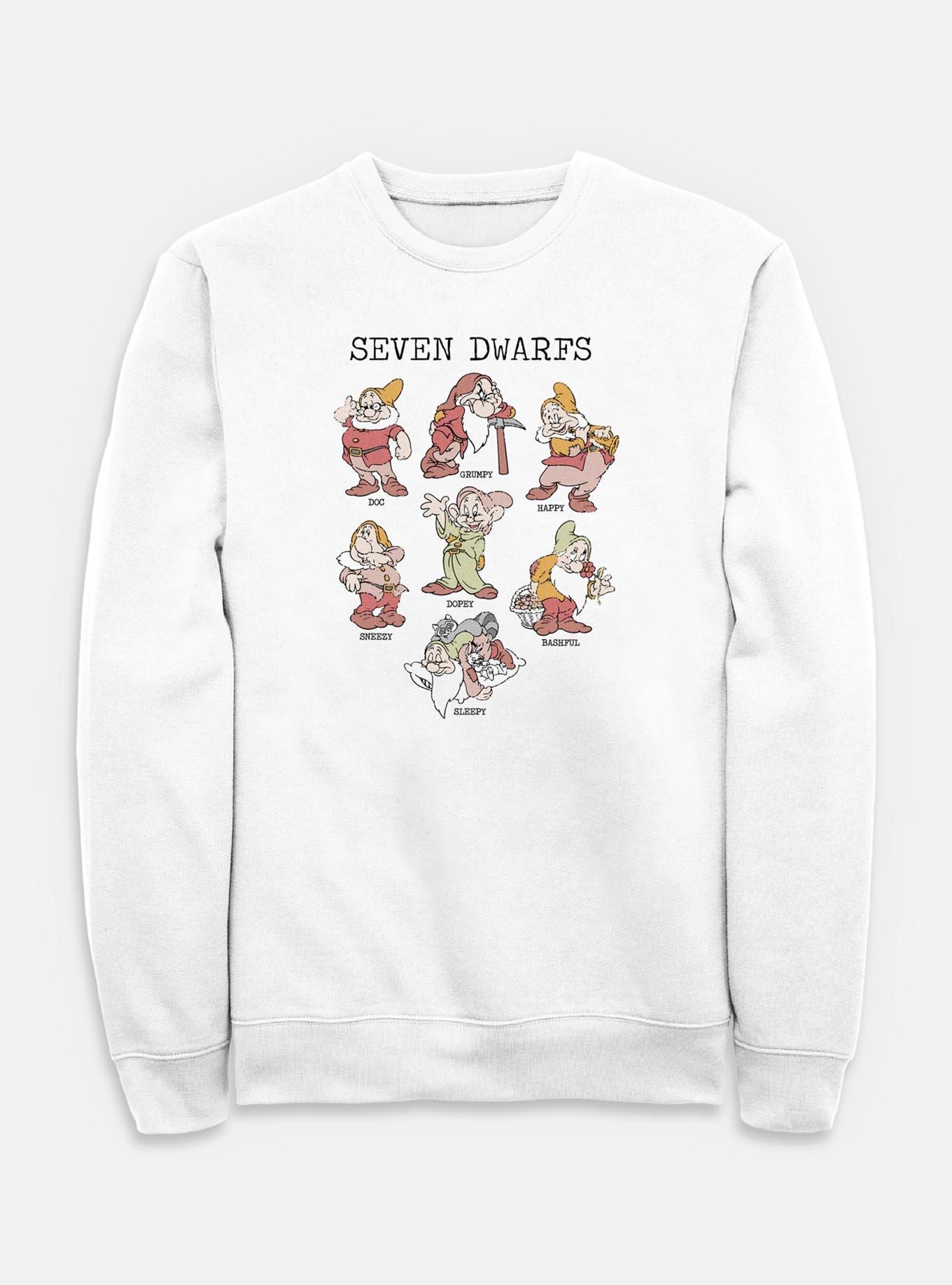 Disney Snow White and the Seven Dwarfs Seven Dwarfs Illustration Sweatshirt, , hi-res