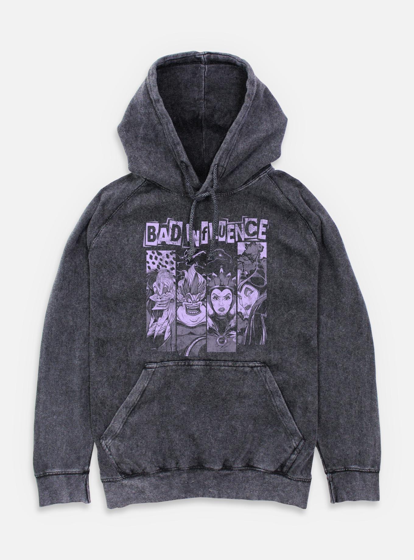 Disney Villains Bad Influence Villains Mineral Wash Hoodie, BLACK, hi-res