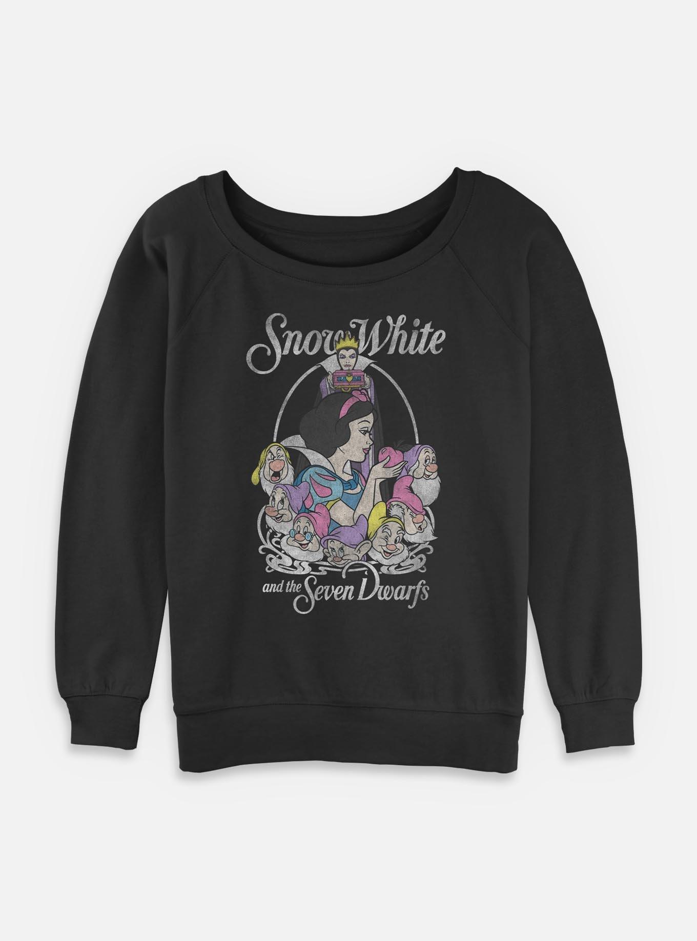 Disney Snow White and the Seven Dwarfs Retro Classic Womens Slouchy Sweatshirt, , hi-res