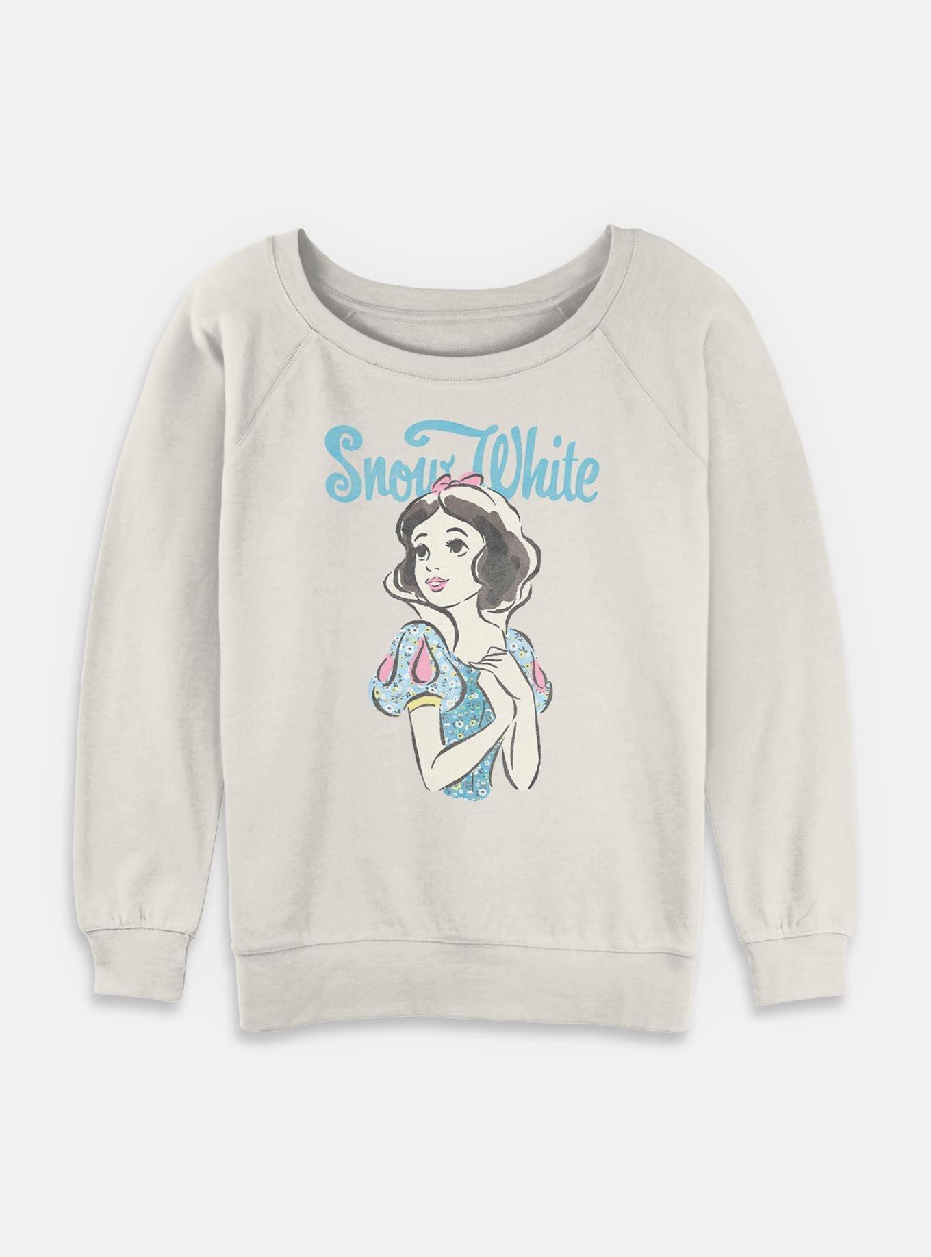 Disney Snow White and the Seven Dwarfs Floral Snow Womens Slouchy Sweatshirt, , hi-res