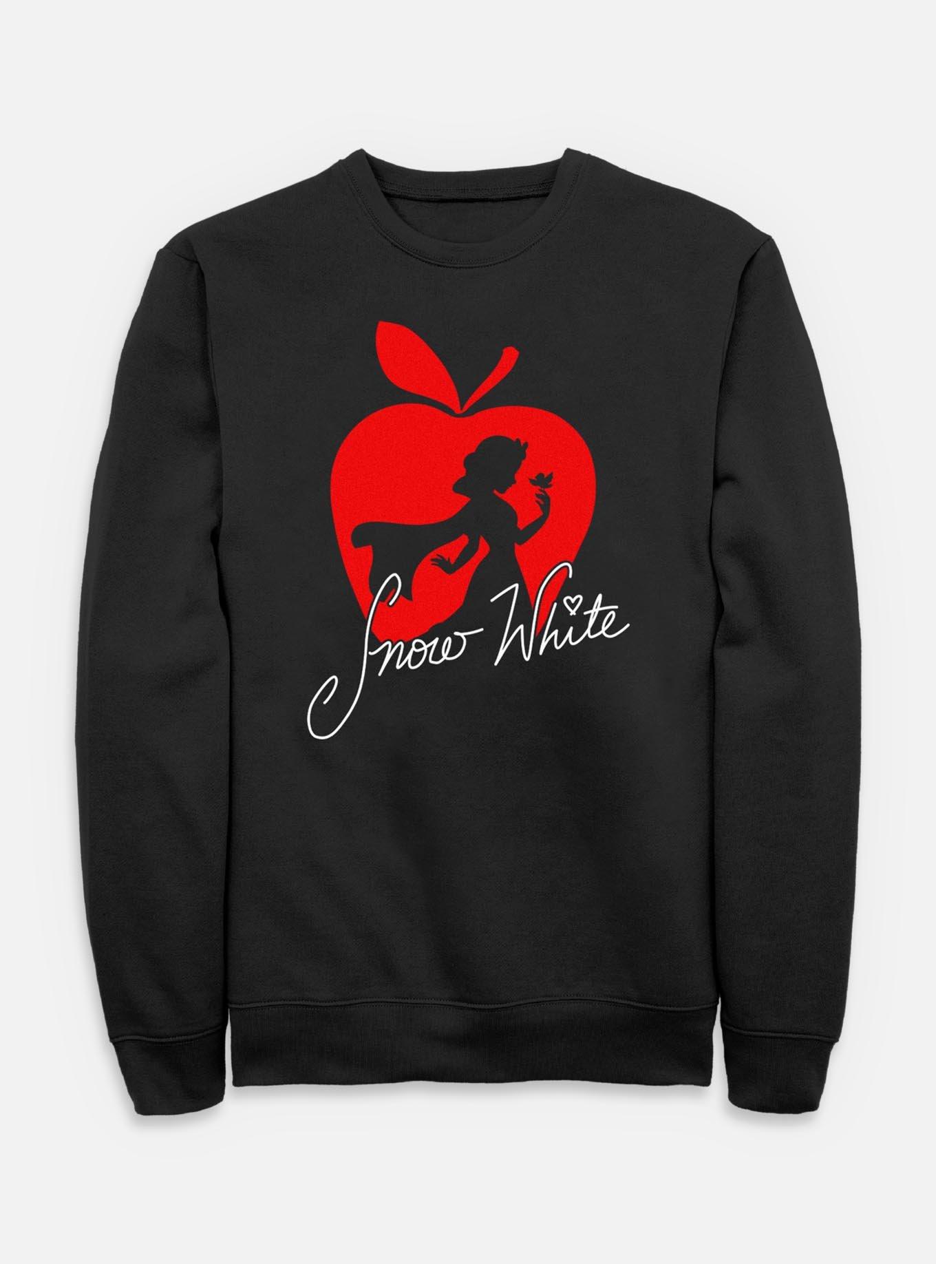 Disney Snow White and the Seven Dwarfs Apple Silhouette Sweatshirt, BLACK, hi-res