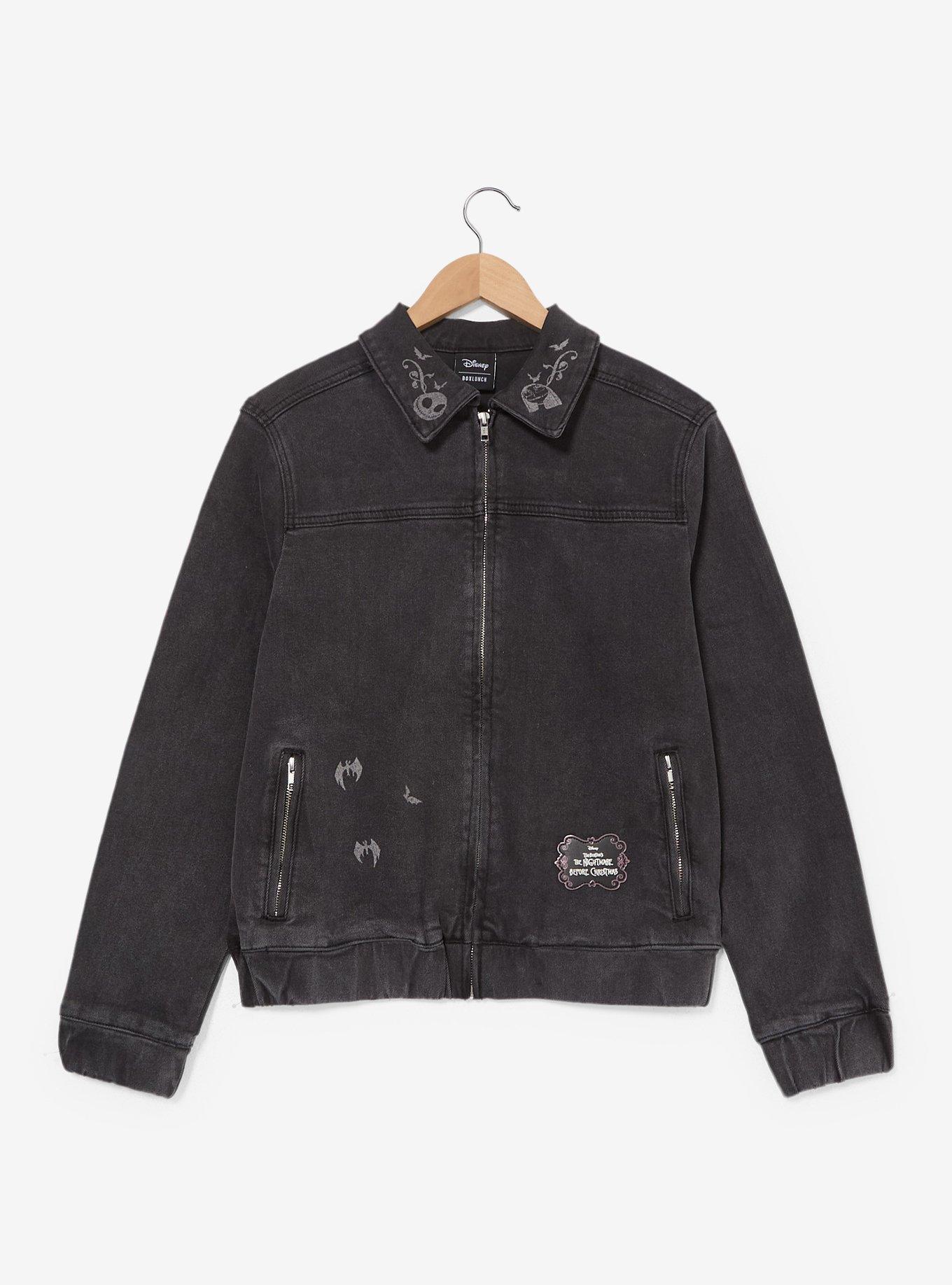 Disney The Nightmare Before Christmas Tonal Jack & Sally Denim Women's Work Jacket - BoxLunch Exclusive, , hi-res