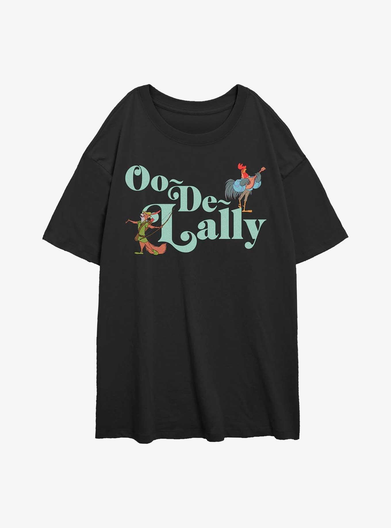 Disney Robin Hood Oo-De-Lally Girls Oversized T-Shirt, BLACK, hi-res