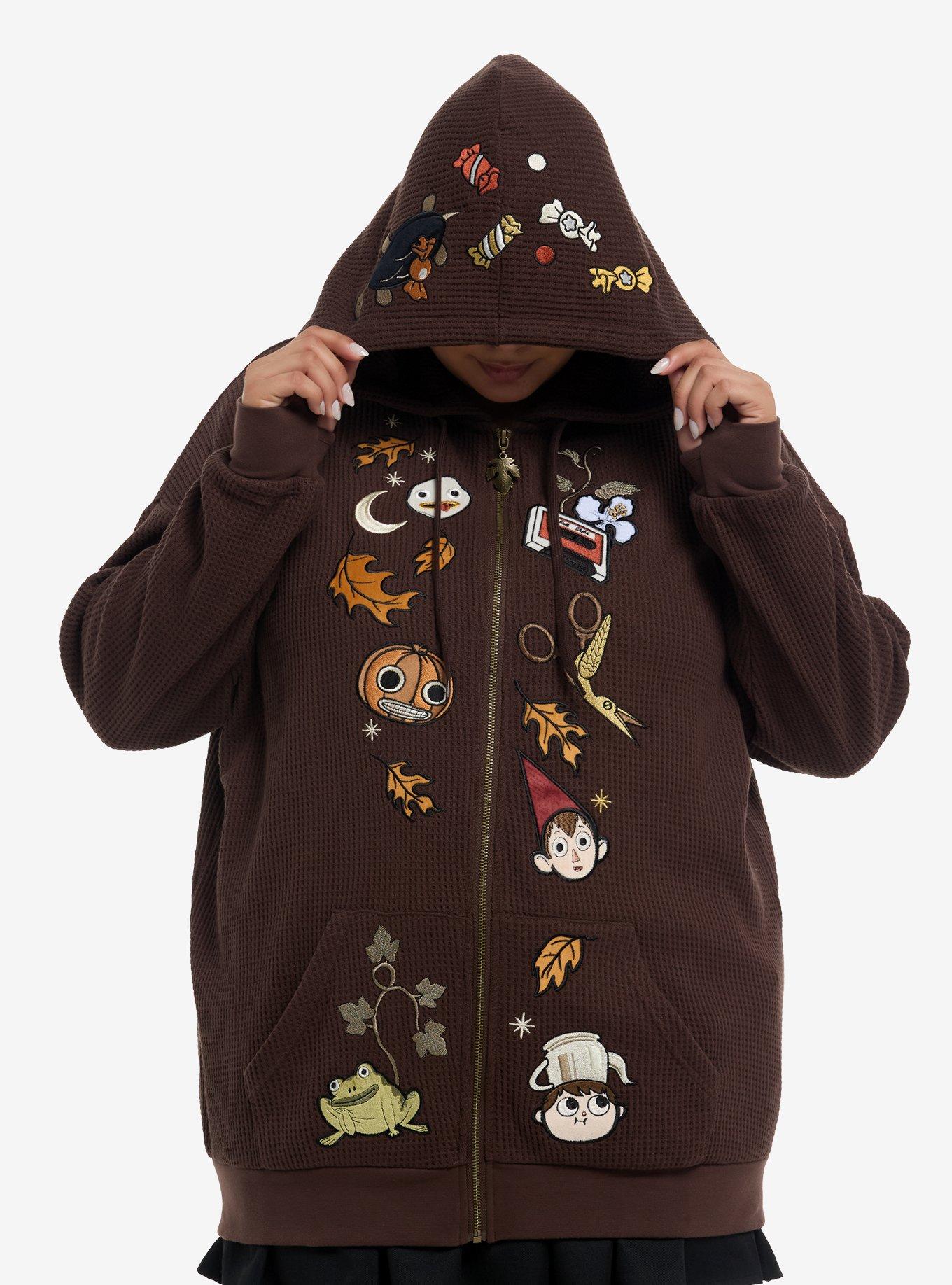 Over The Garden Wall Icons Oversized Thermal Hoodie Plus Size, , hi-res