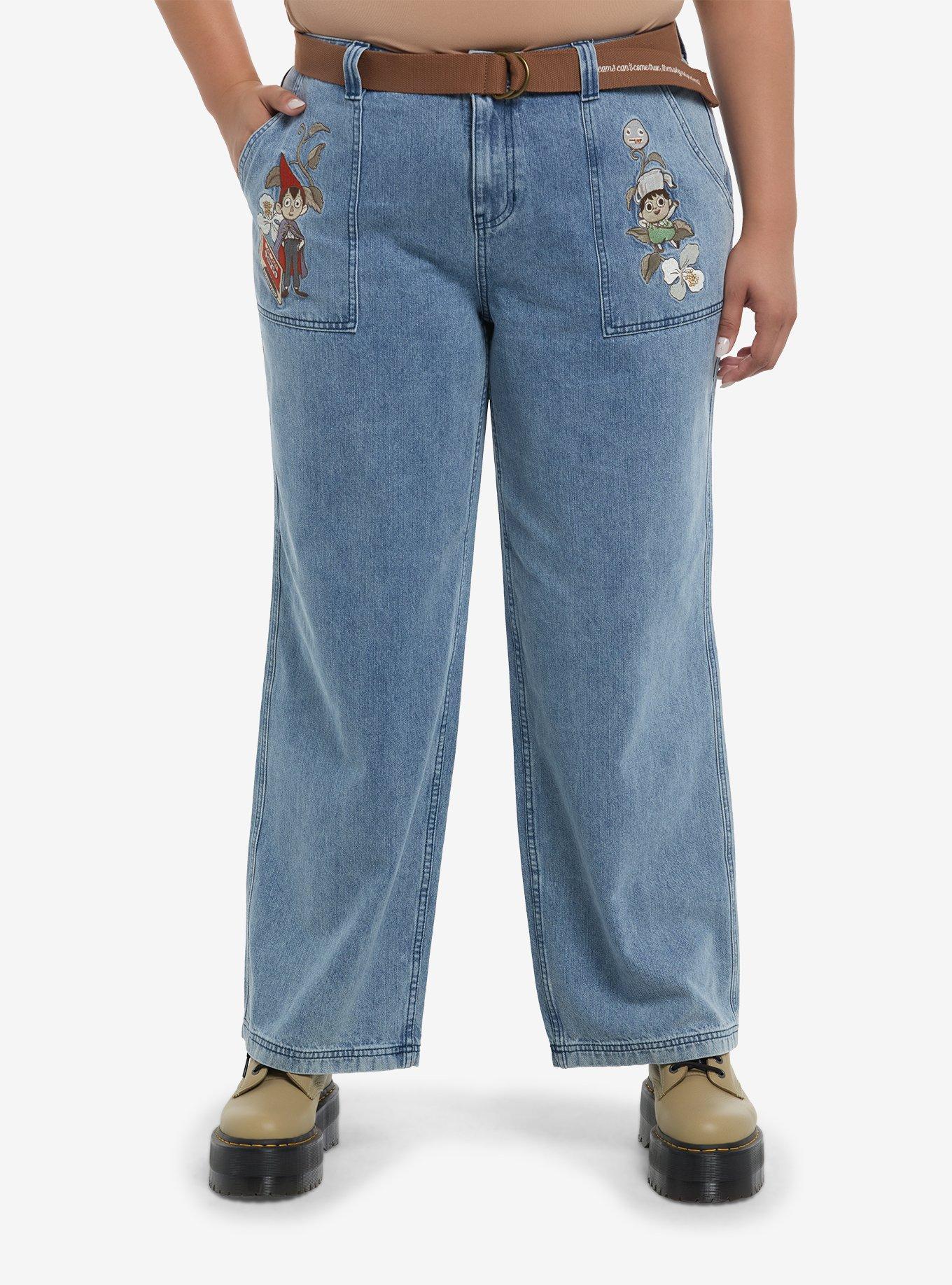 Over The Garden Wall Wirt & Greg Belted Wide Leg Jeans Plus Size