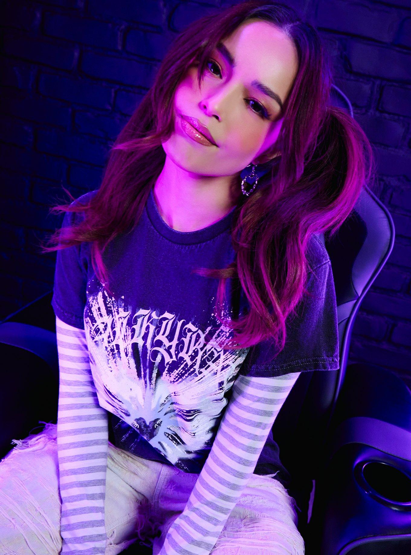 Valkyrae Butterfly Heart Mineral Wash T-Shirt, , hi-res