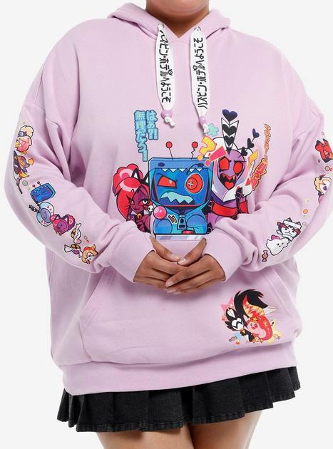 Hazbin Hotel The Vees Arcade Girls Oversized Hoodie Plus Size