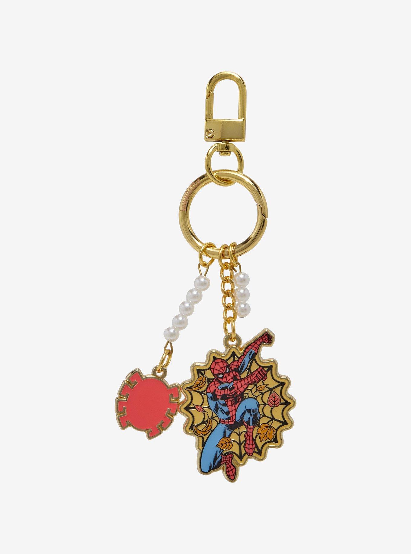 Loungefly Marvel Spider-Man Pearl Multi-Charm Keychain - BoxLunch Exclusive, , hi-res