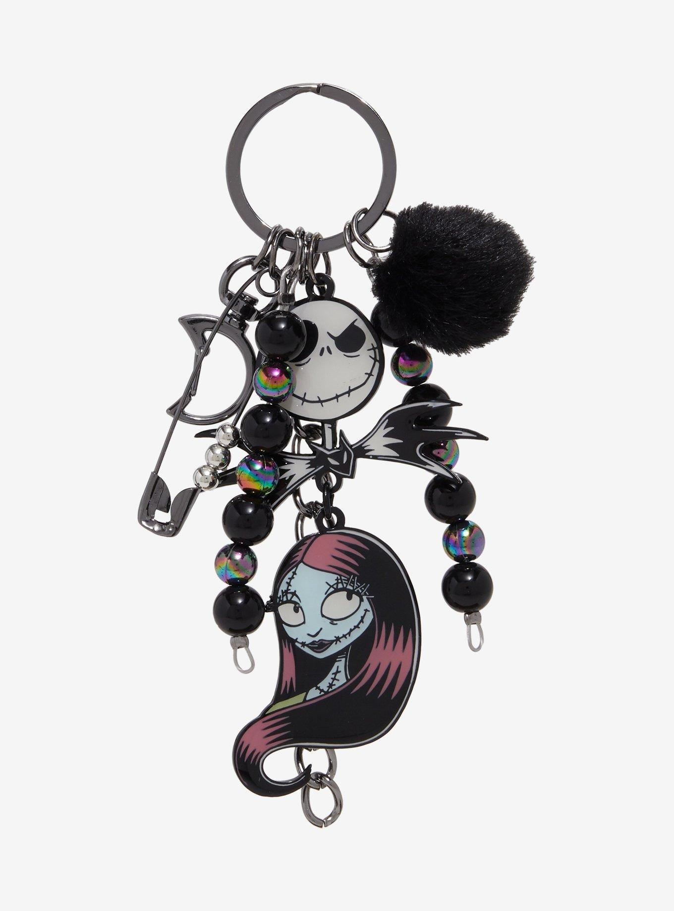 Disney The Nightmare Before Christmas Jack & Sally Multi-Charm Keychain — BoxLunch Exclusive, , hi-res