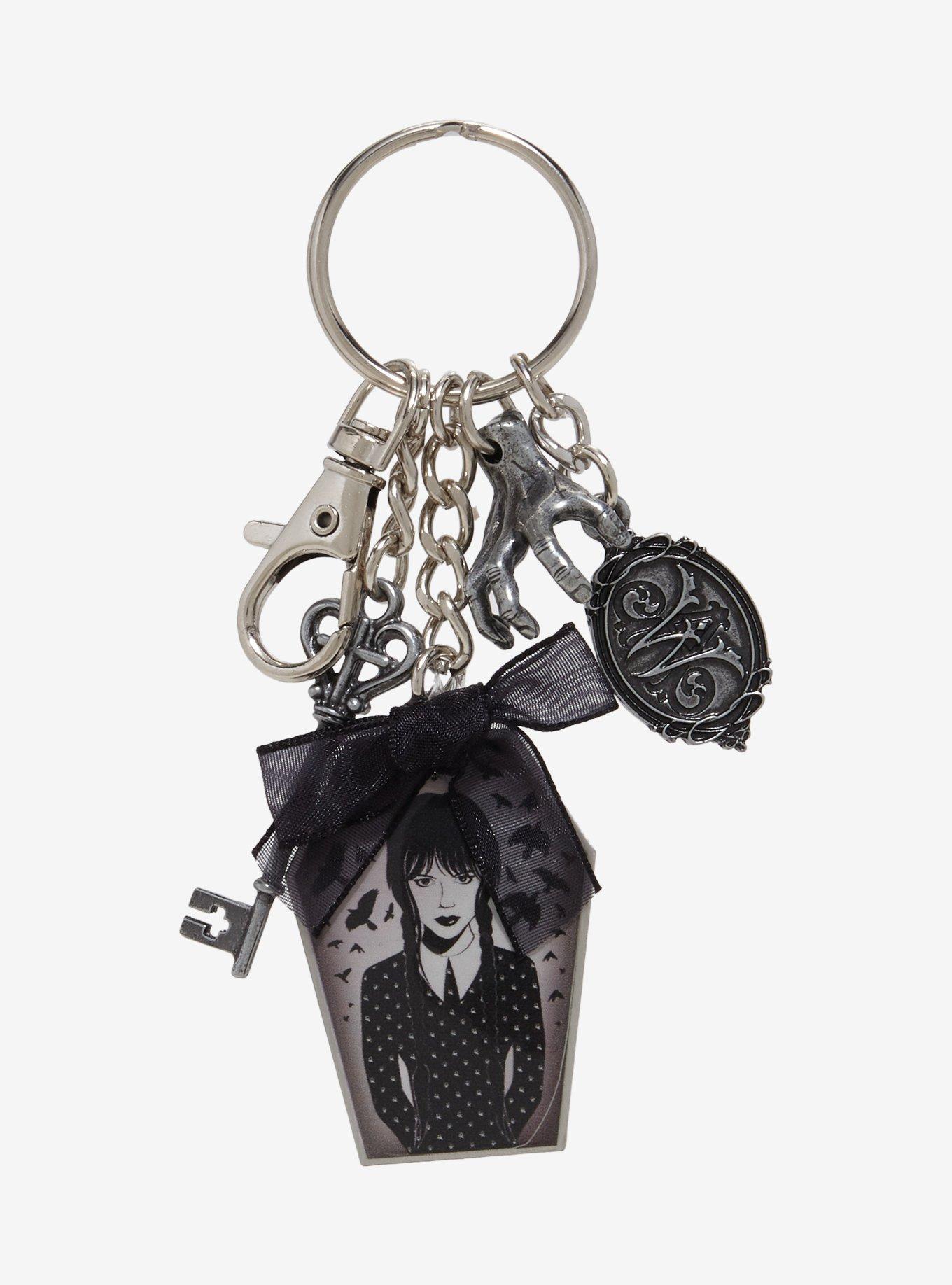 Wednesday Portrait Multi-Charm Keychain - BoxLunch Exclusive, , hi-res