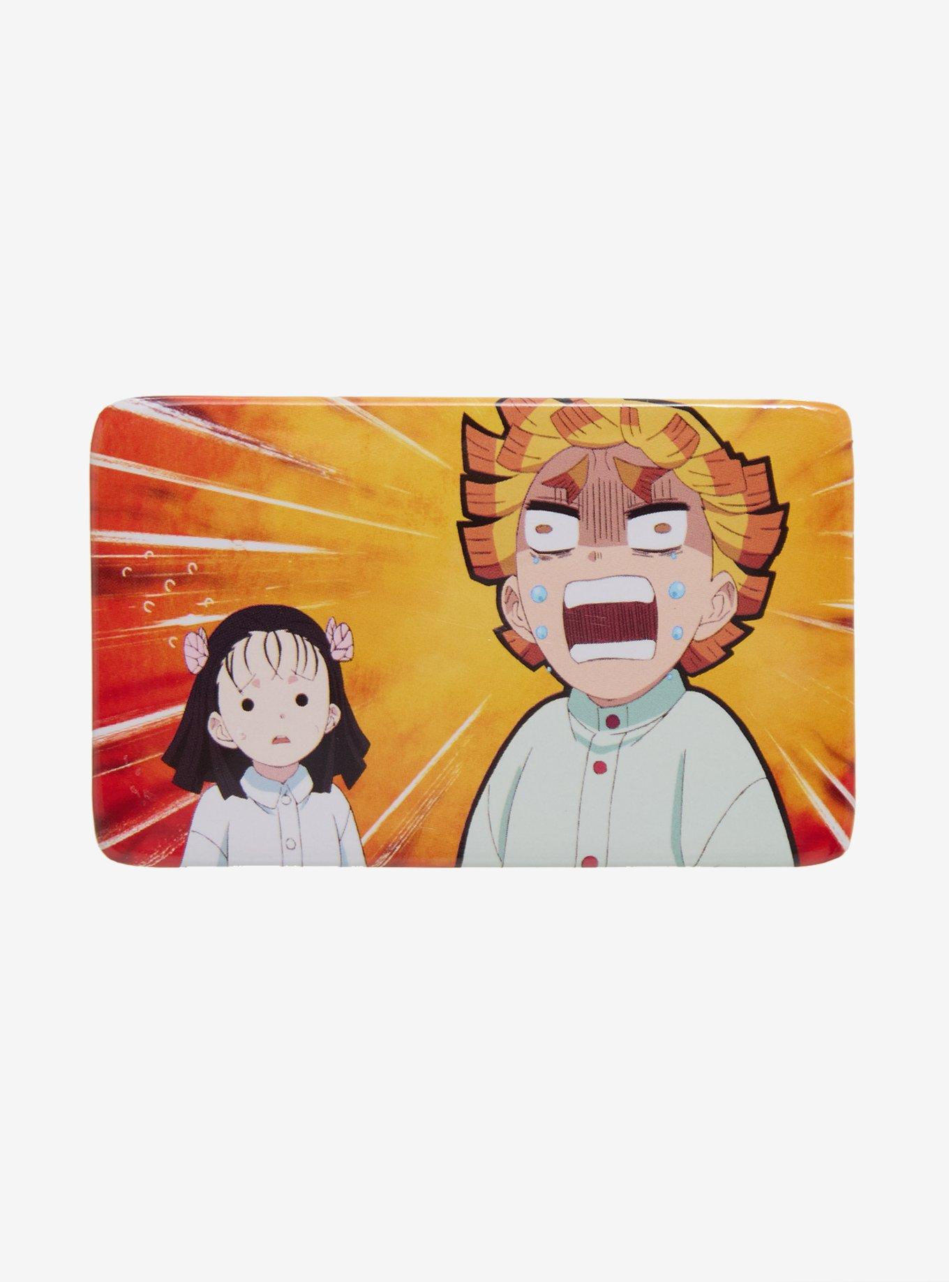 Demon Slayer: Kimetsu no Yaiba Zenitsu Scene Rectangle Button Pin, , hi-res