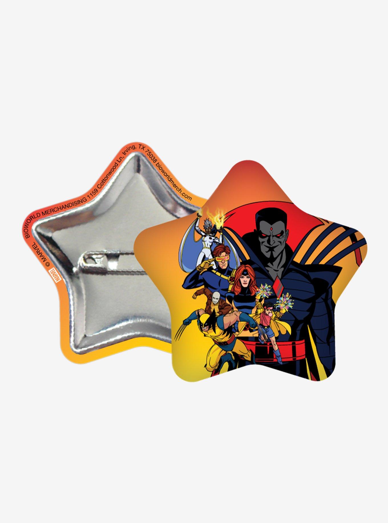 Marvel X-Men '97 Group Portrait Star Button Pin - BoxLunch Exclusive, , hi-res