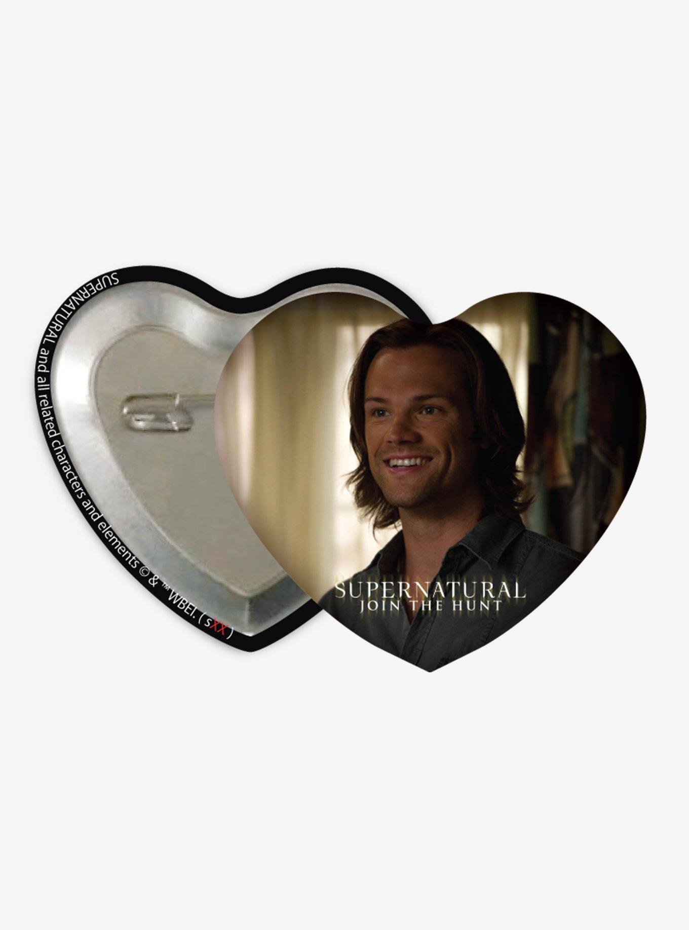 Supernatural Sam Winchester Heart Button Pin, , hi-res