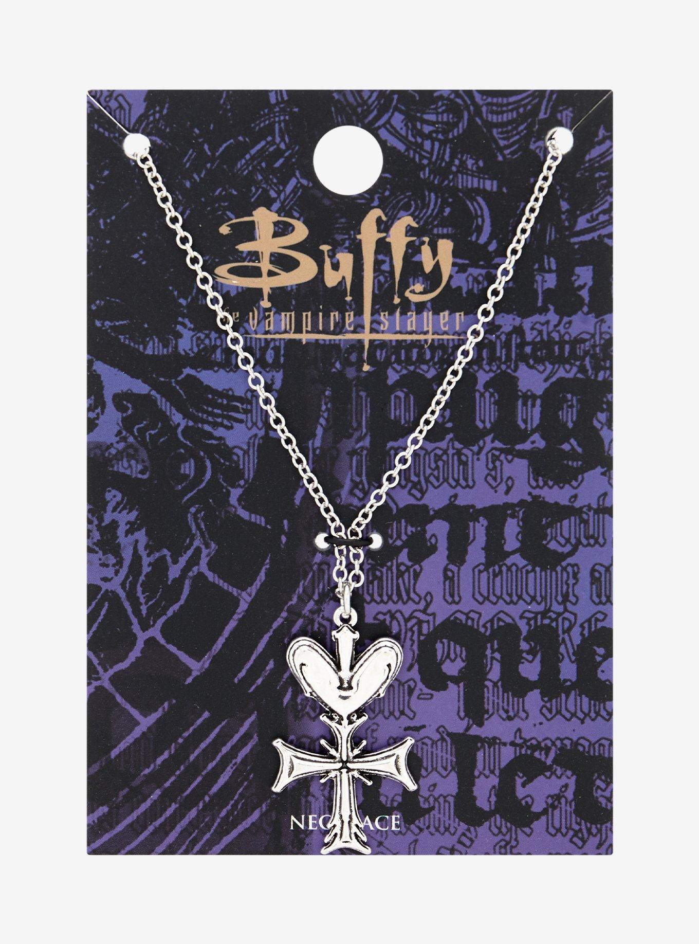Buffy The Vampire Slayer Heart Cross Replica Necklace, , hi-res
