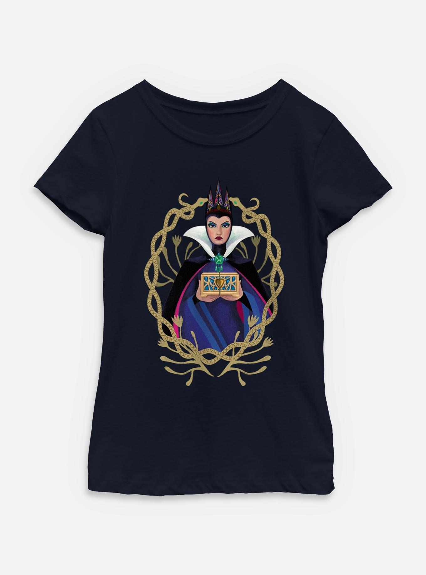 Disney Snow White Live Action Evil Queen Youth Girls T-Shirt, NAVY, hi-res