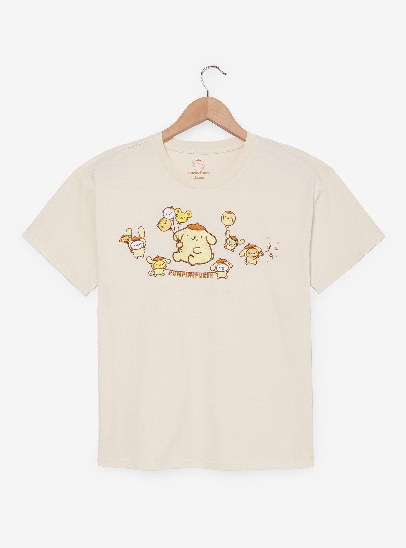 Sanrio Pompompurin Party Embroidered Women's T-Shirt - BoxLunch Exclusive, , hi-res