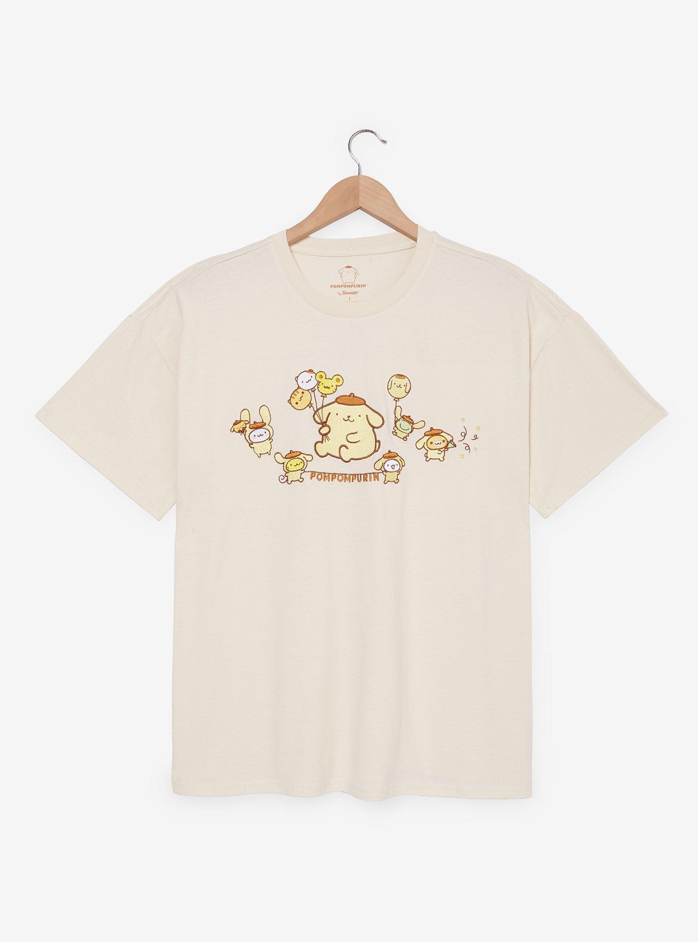 Sanrio Pompompurin Party Embroidered Women's Plus Size T-Shirt - BoXLunch Exclusive, , hi-res