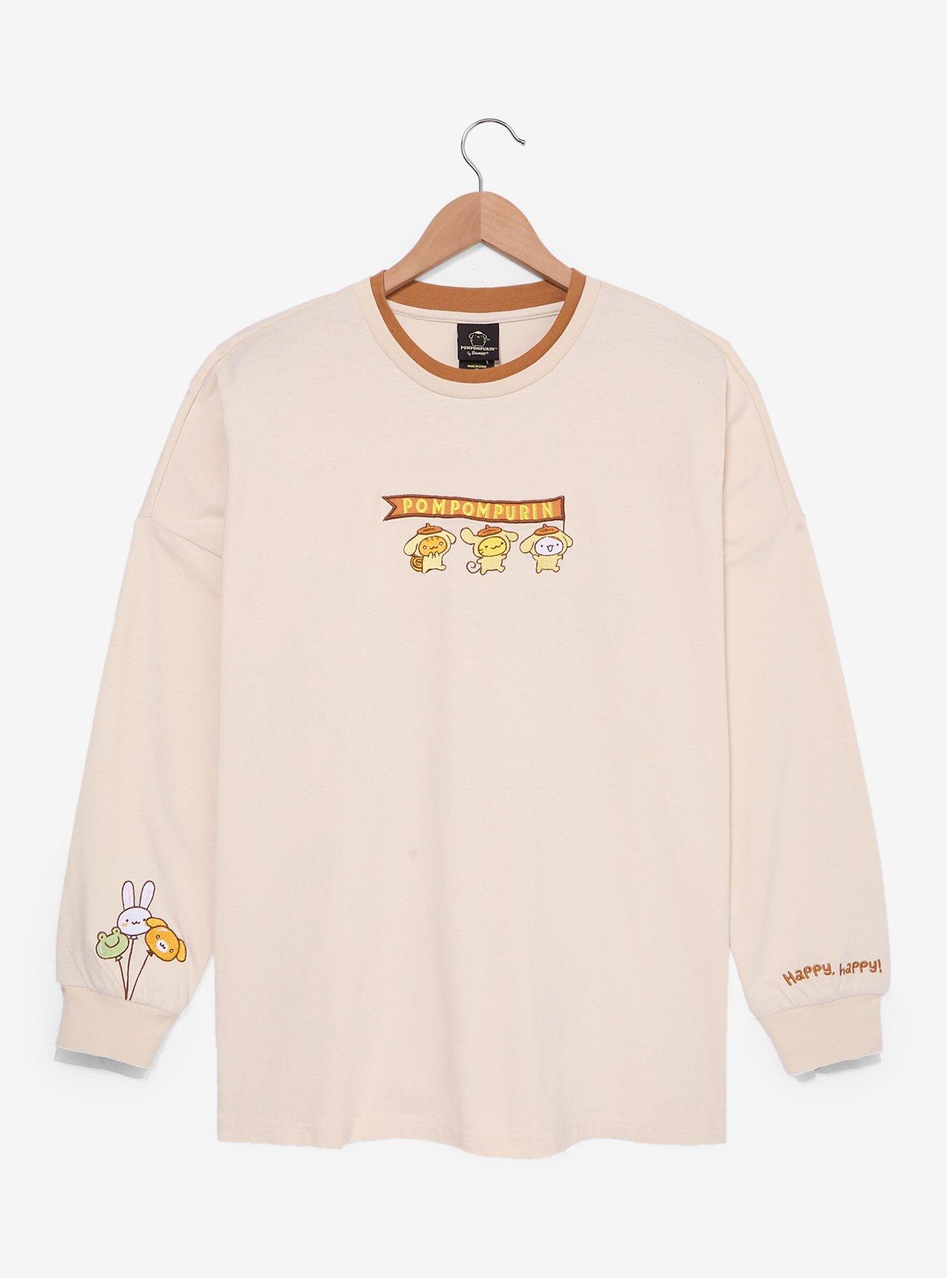 Sanrio Pompompurin Party Long Sleeve T-Shirt — BoxLunch Exclusive, , hi-res