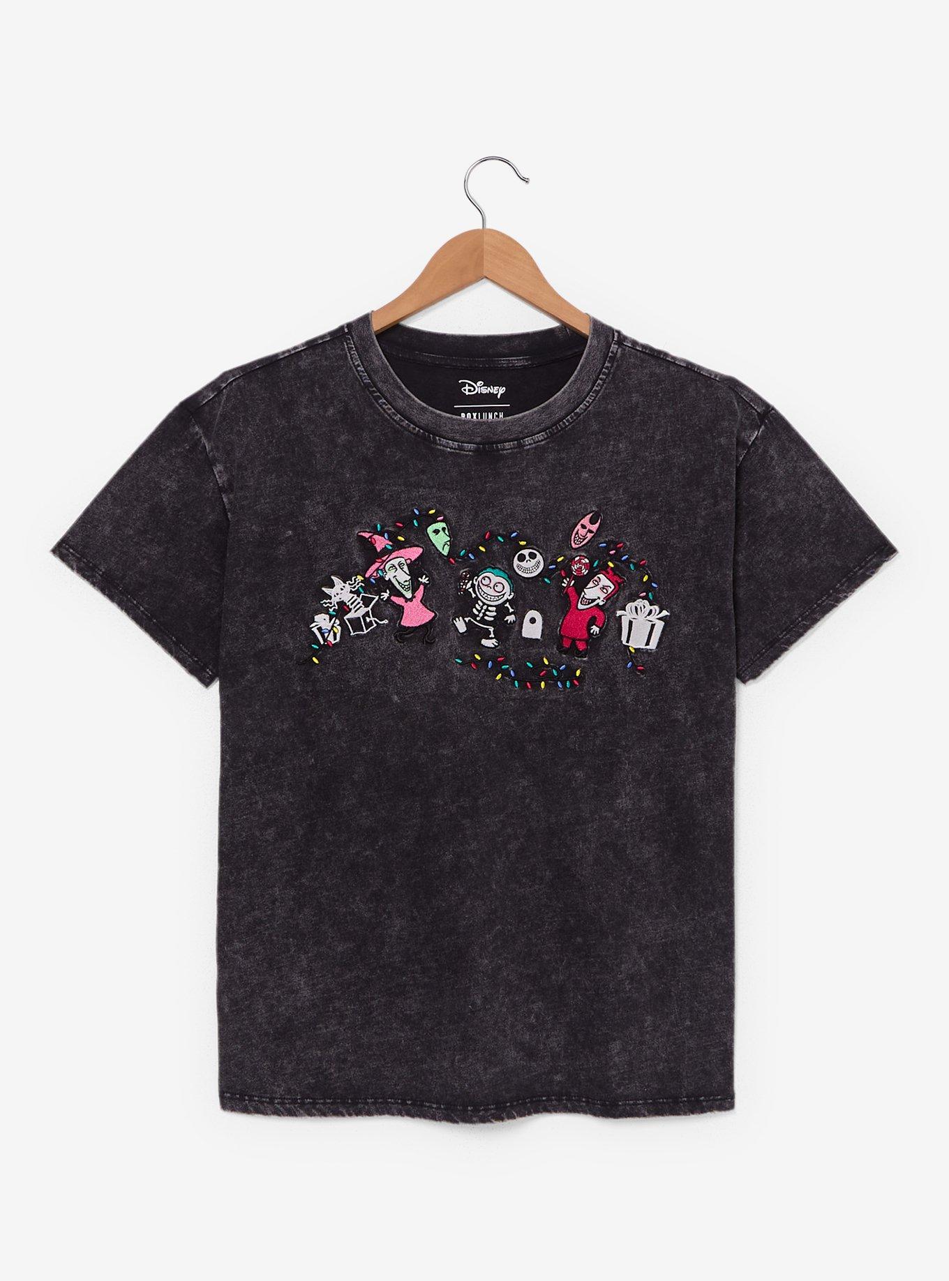 Disney The Nightmare Before Christmas Lock, Shock, & Barrel Glow-in-the-Dark Embroidered Women's T-Shirt - BoxLunch Exclusive, , hi-res