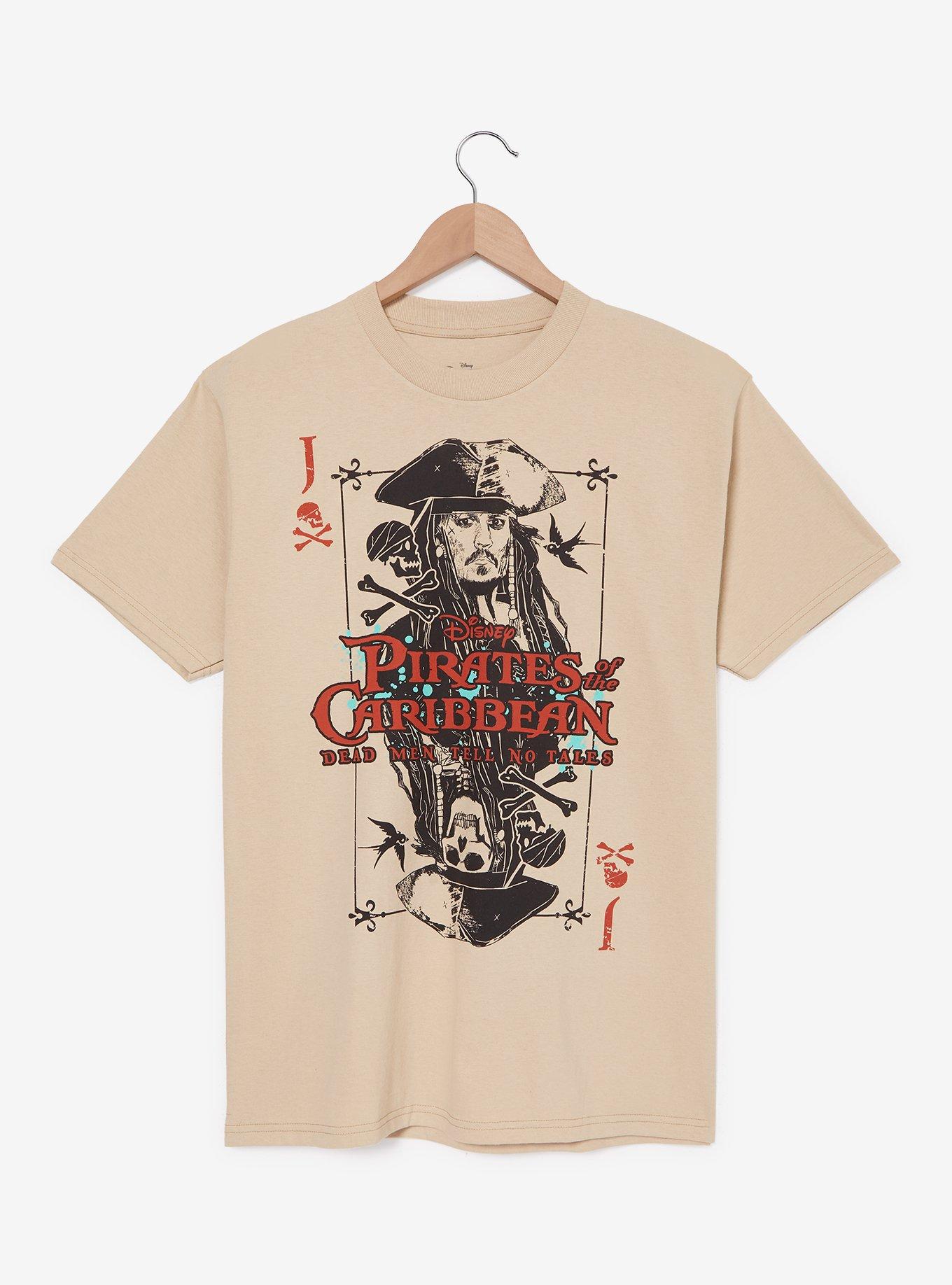 Disney Pirates of the Caribbean Jack Sparrow Card Graphic T-Shirt— BoxLunch Exclusive, , hi-res