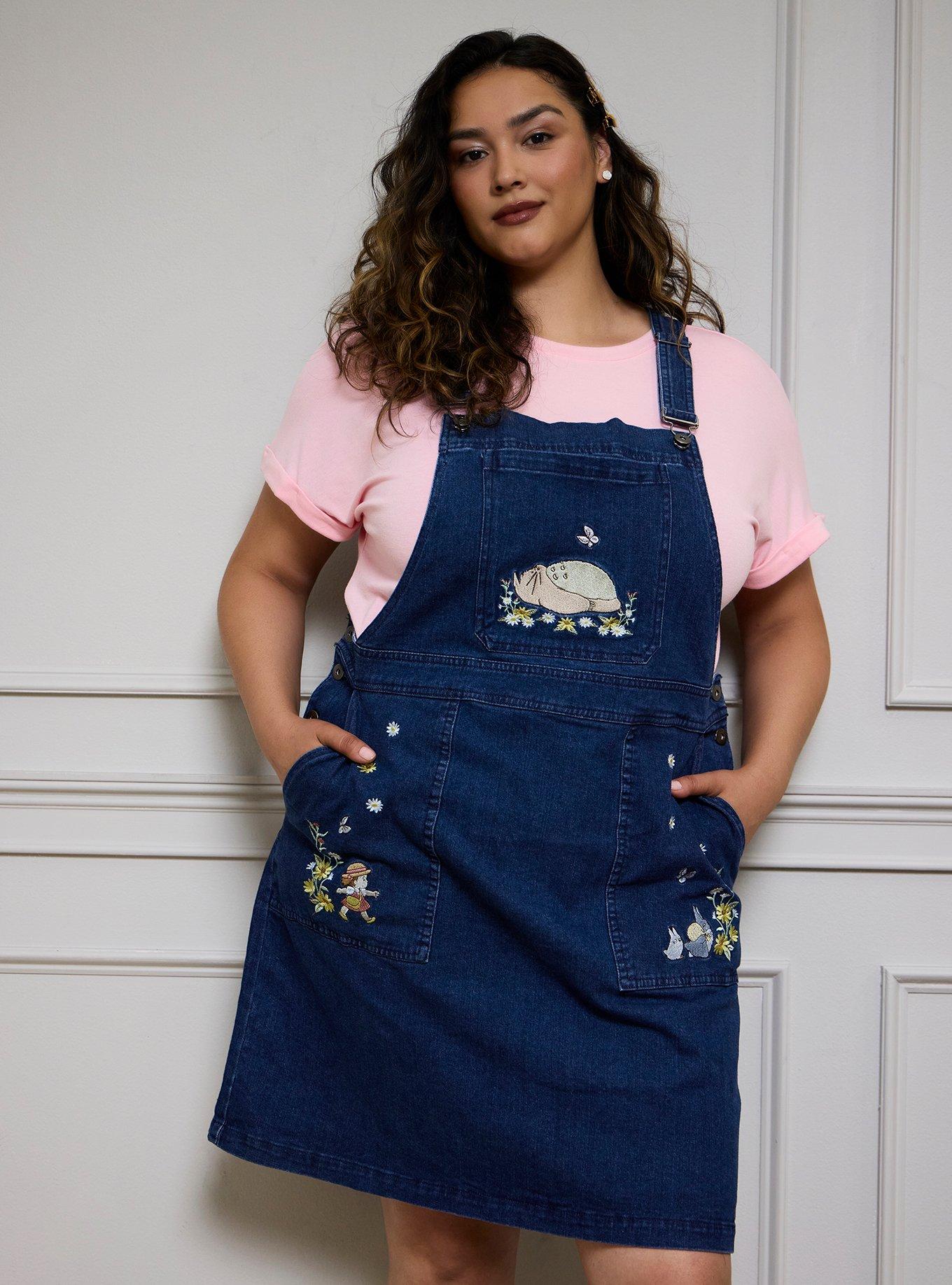 Studio Ghibli® My Neighbor Totoro Embroidered Plus Size Overall Dress — BoxLunch Exclusive, , hi-res