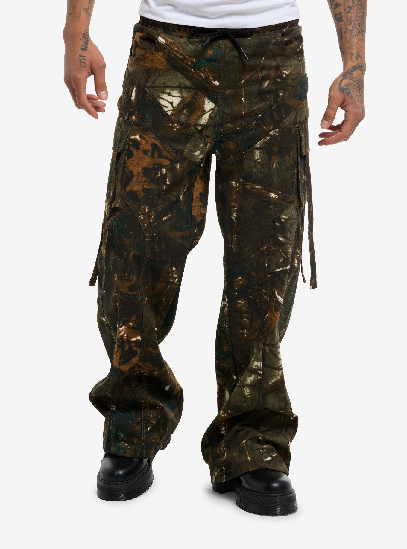 Dark Tree Camouflage Drawstring Cargo Pants, , hi-res