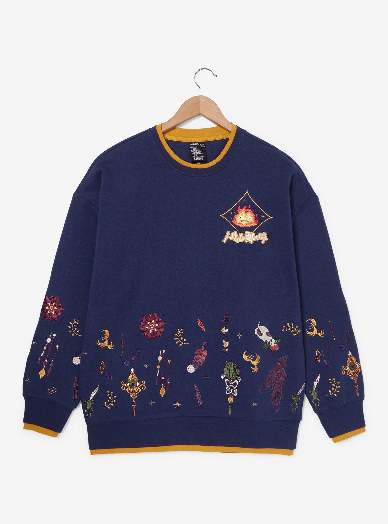 Her Universe Studio Ghibli® Howl's Moving Castle Embroidered Icons Crewneck - BoxLunch Exclusive, , hi-res