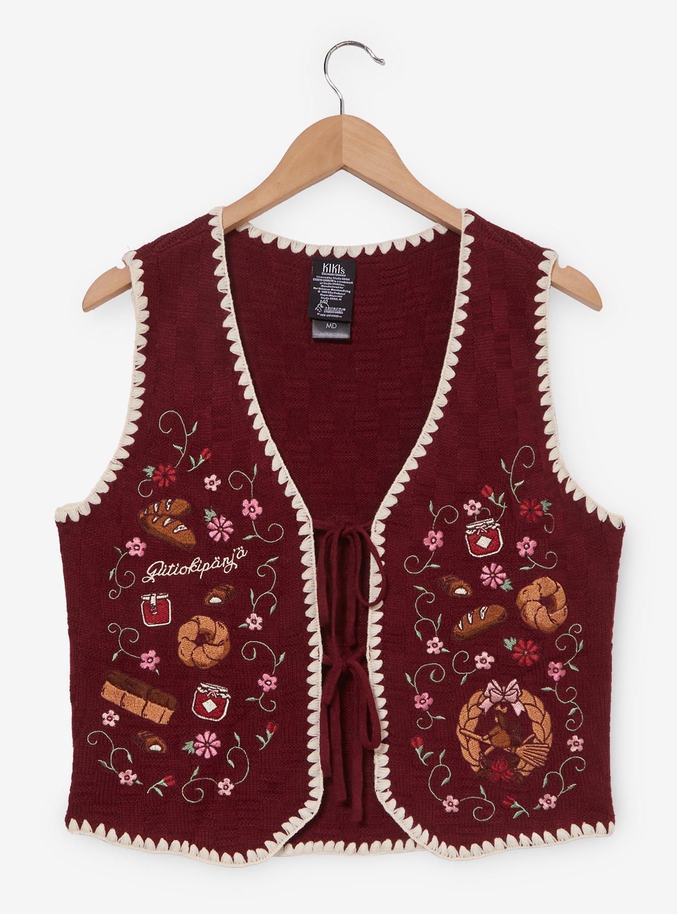 Studio Ghibli® Kiki's Delivery Service Bakery Embroidered Women's Vest — BoxLunch Exclusive, , hi-res