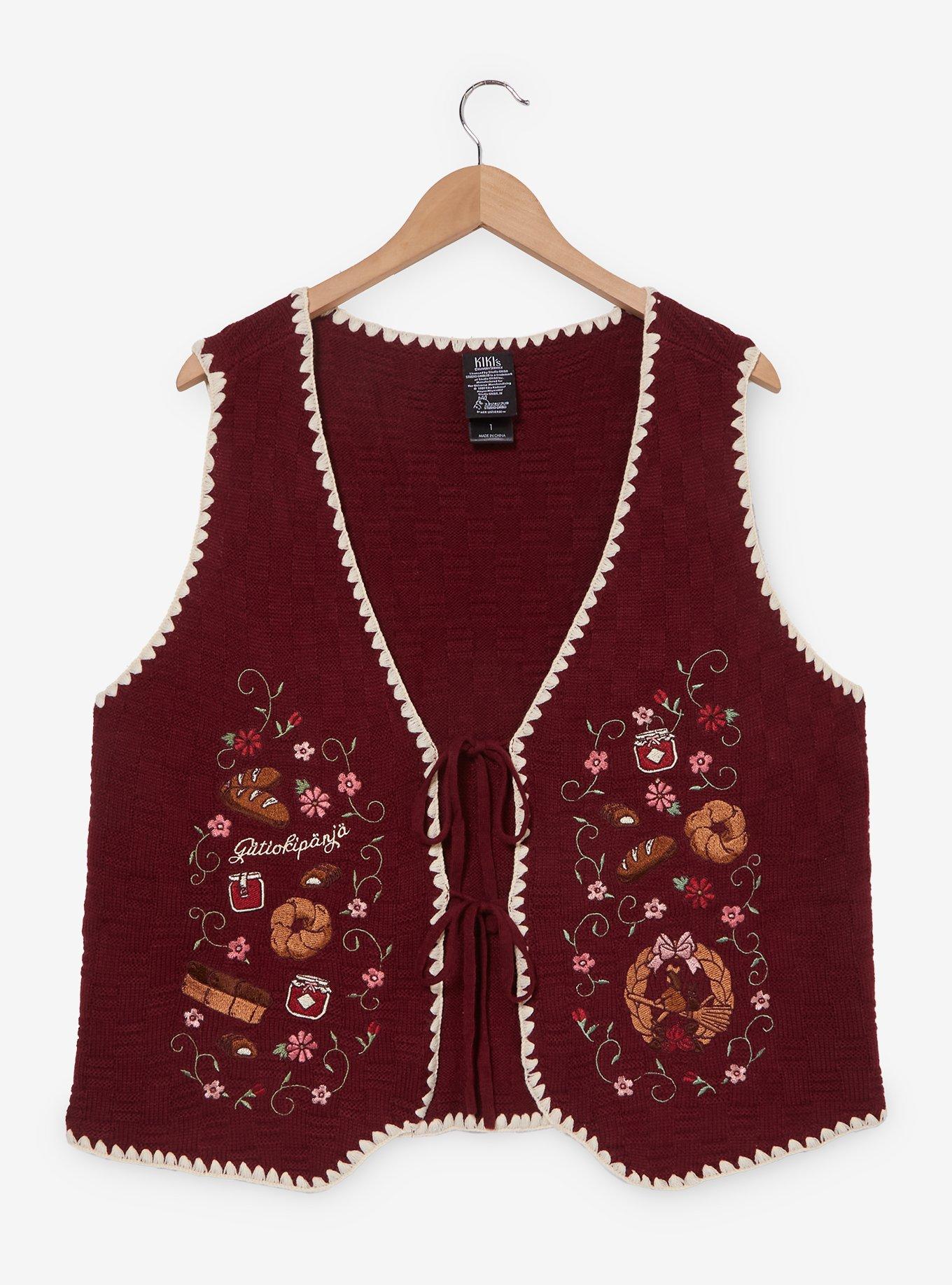 Studio Ghibli® Kiki's Delivery Service Bakery Embroidered Women's Plus Size Vest — BoxLunch Exclusive, , hi-res