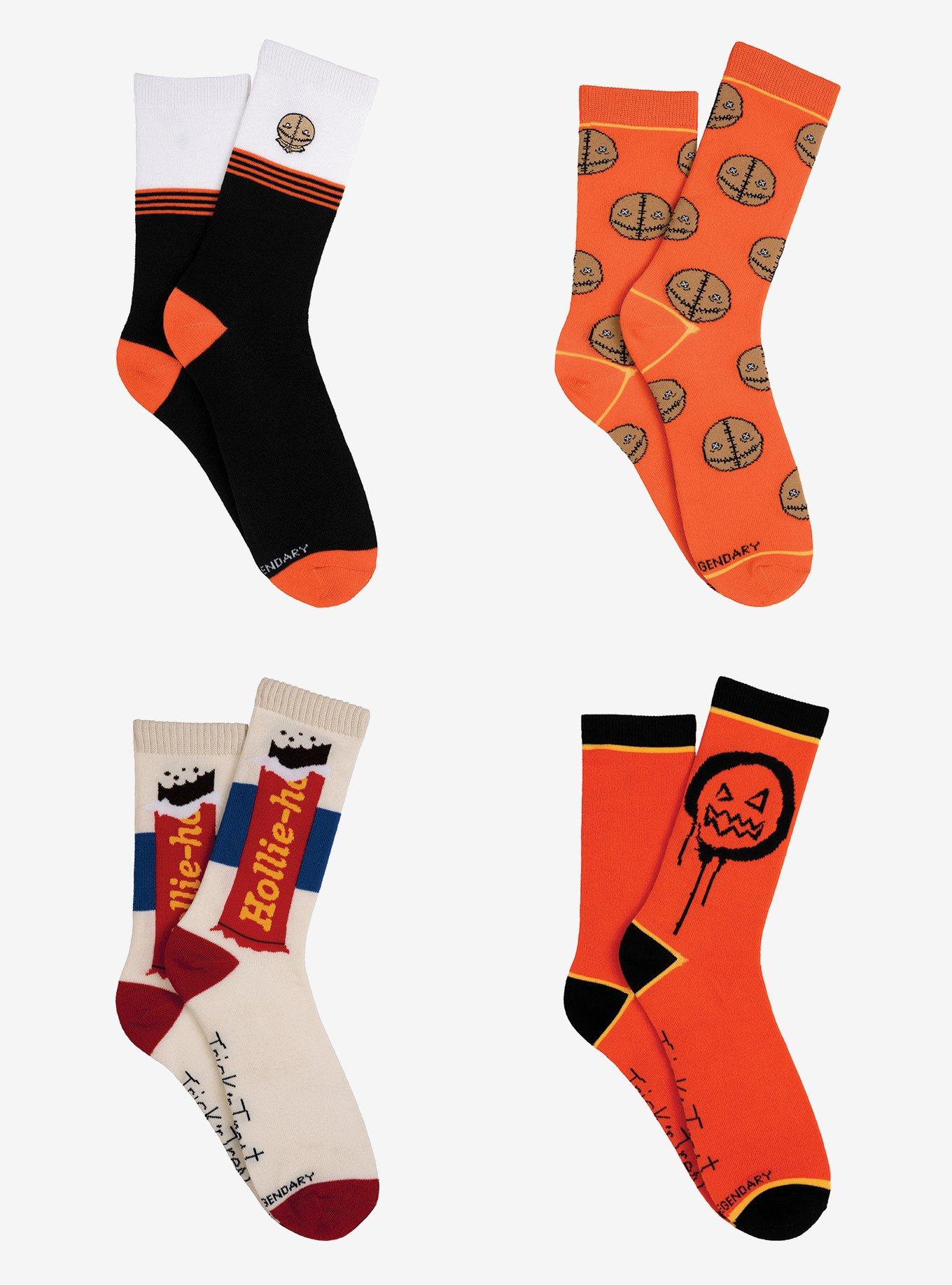 Trick 'r Treat 4-Pair Crew Socks, , hi-res