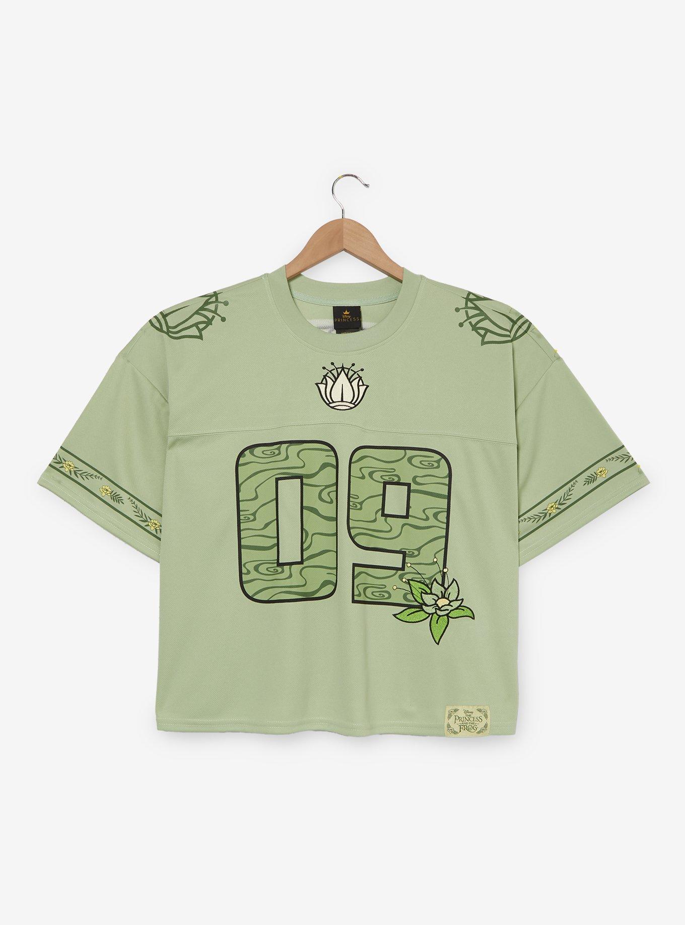 Disney The Princess and The Frog Tiana Women's Plus Size Cropped Football Jersey - BoxLunch Exclusive, , hi-res