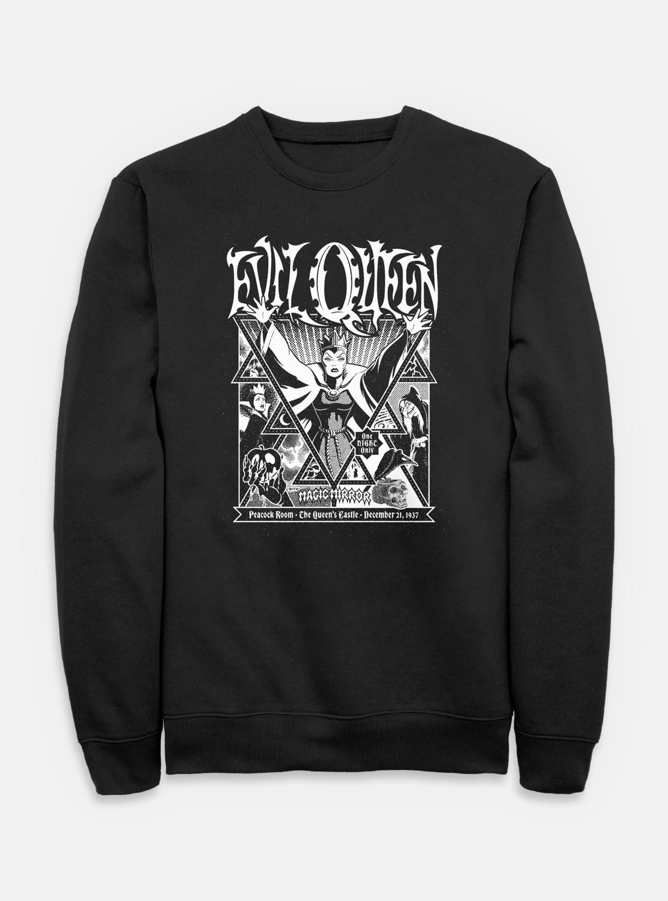 Disney Snow White and the Seven Dwarfs Evil Queen Magic Mirror Sweatshirt, BLACK, hi-res