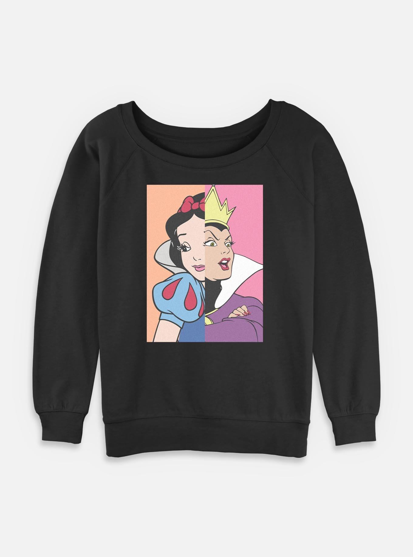 Disney Snow White and the Seven Dwarfs Snow Queen Split Womens Slouchy Sweatshirt, , hi-res