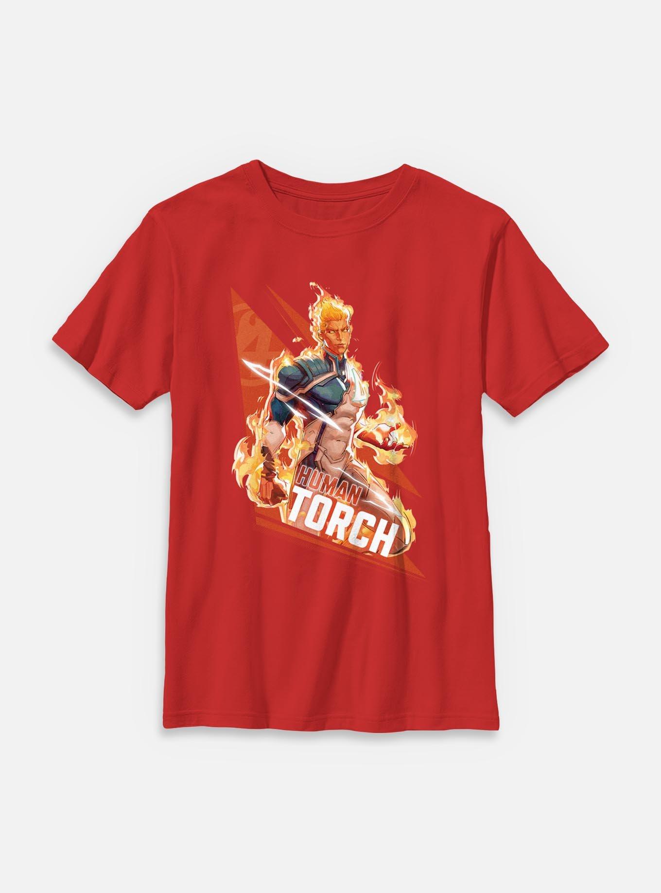Marvel Rivals Human Torch Big Fire Youth T-Shirt, , hi-res